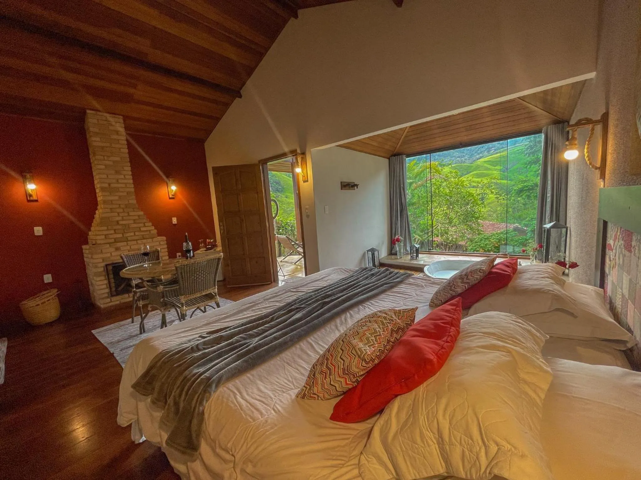 Bed in Pousada Serra do Luar