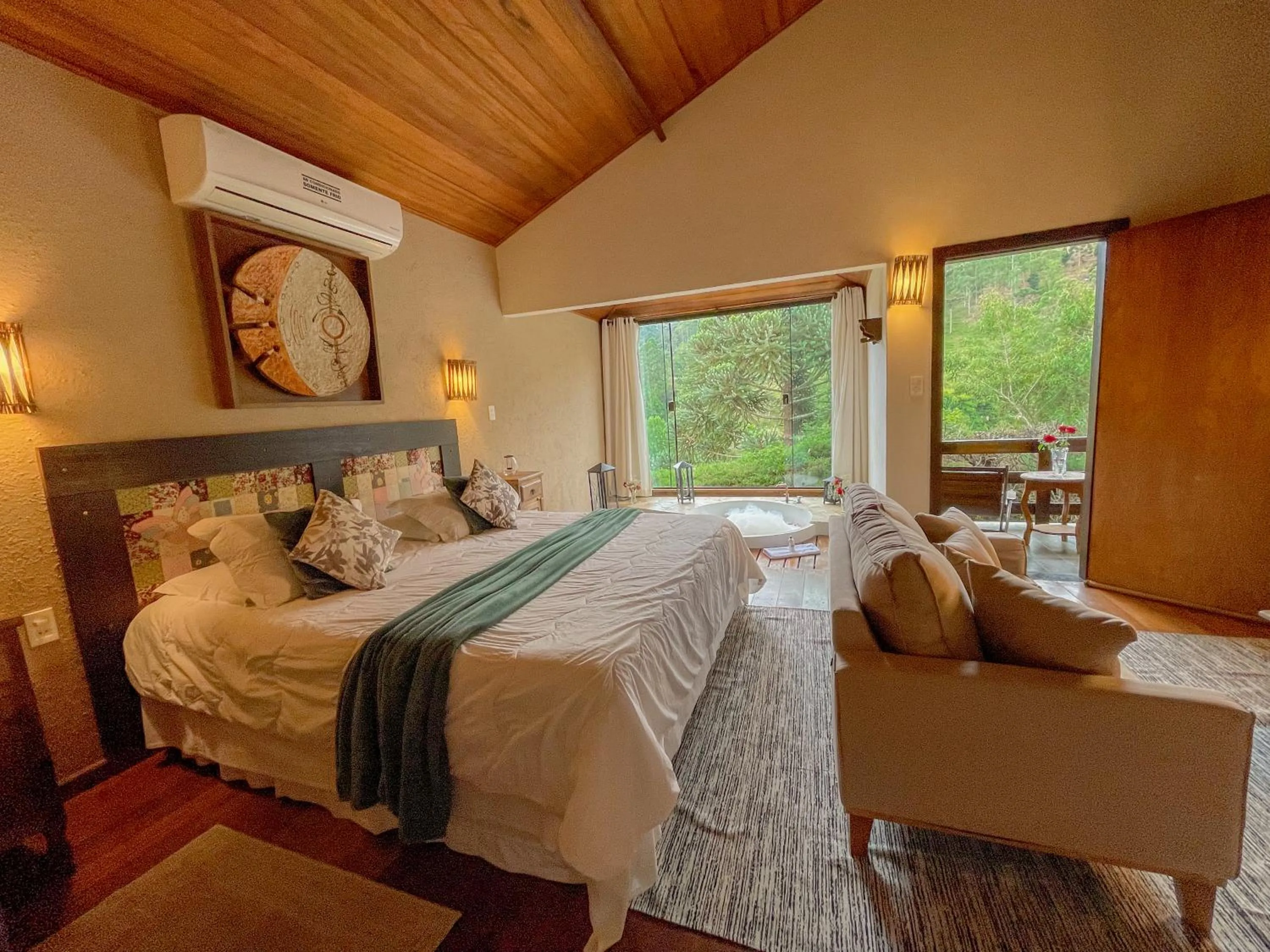 Bed in Pousada Serra do Luar