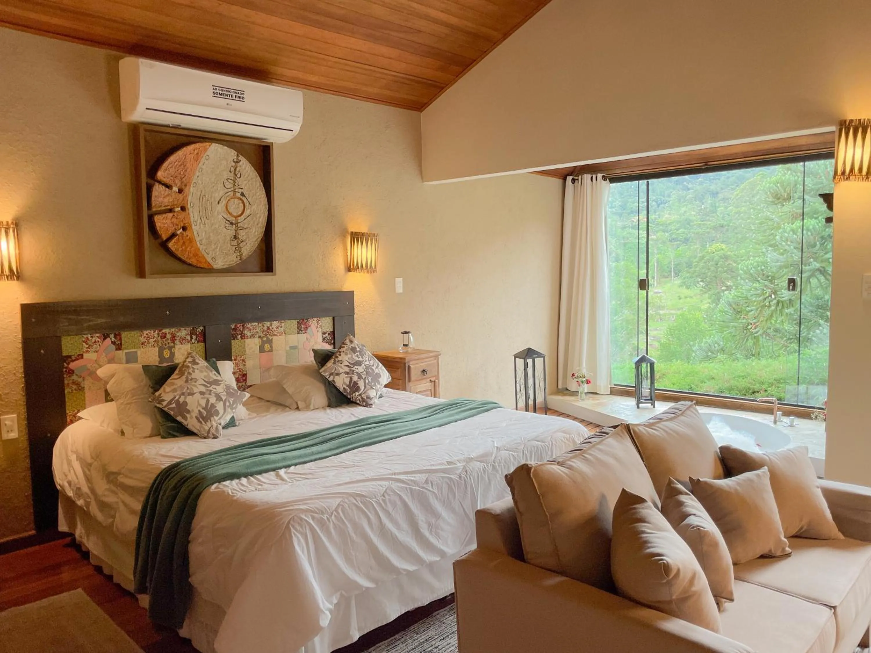 Bed in Pousada Serra do Luar