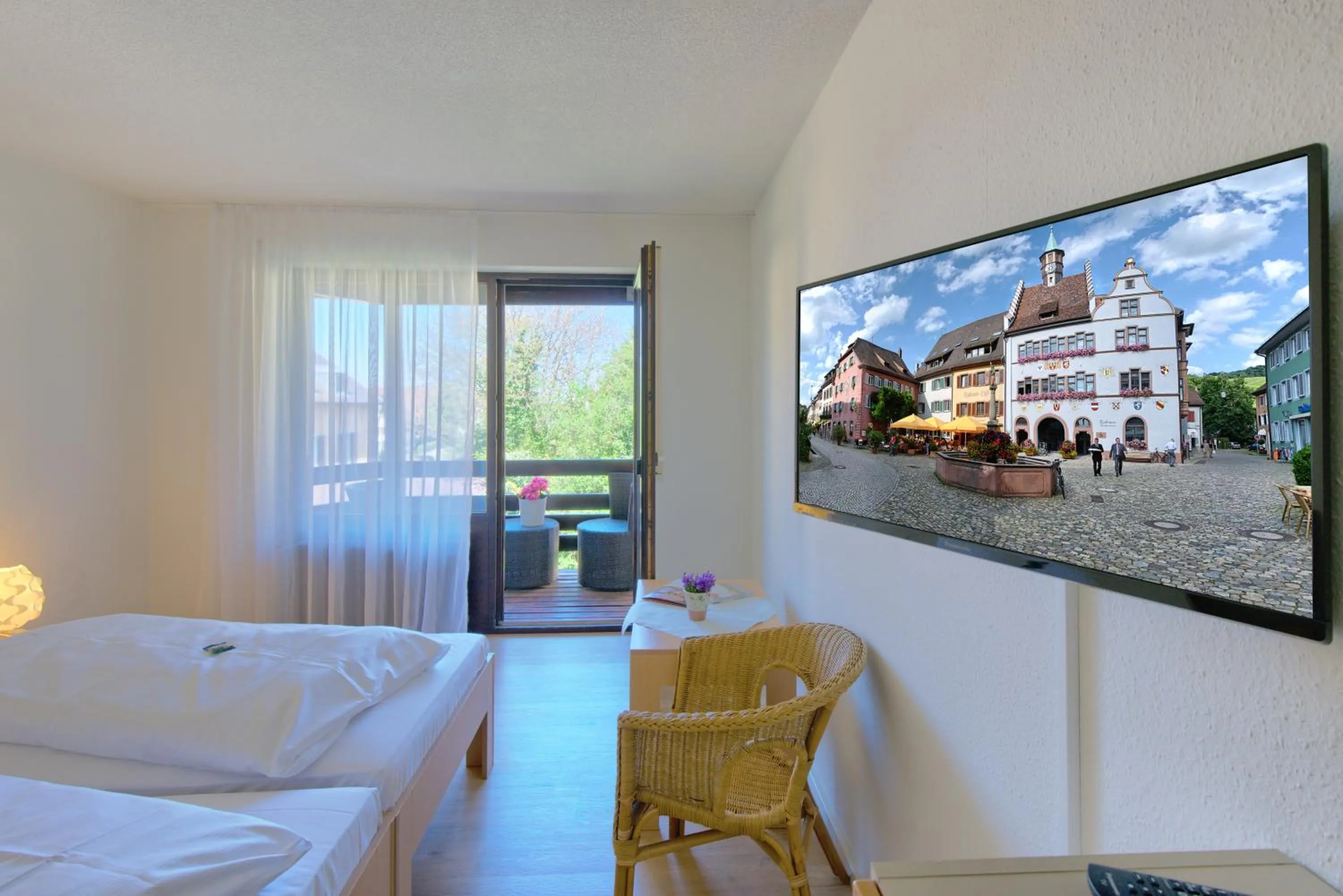 Bed in Gästehaus Goethe