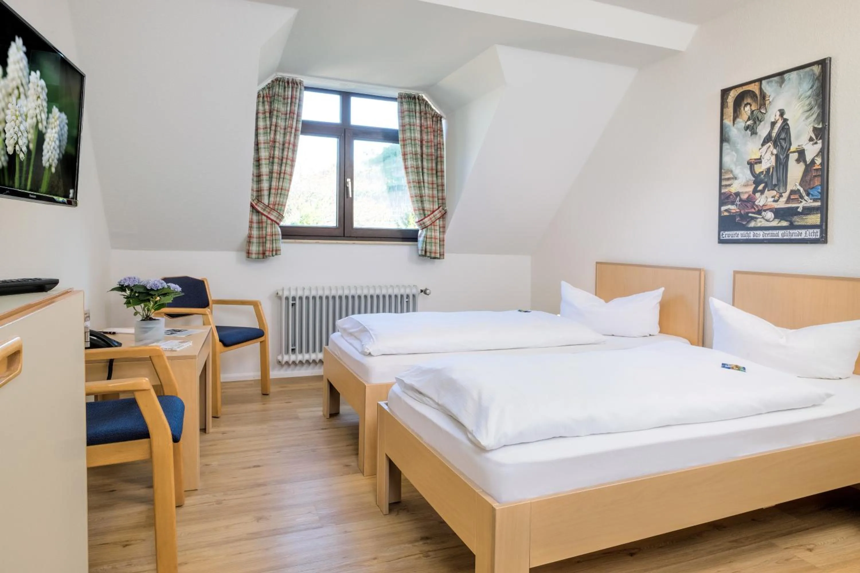 Bed in Gästehaus Goethe