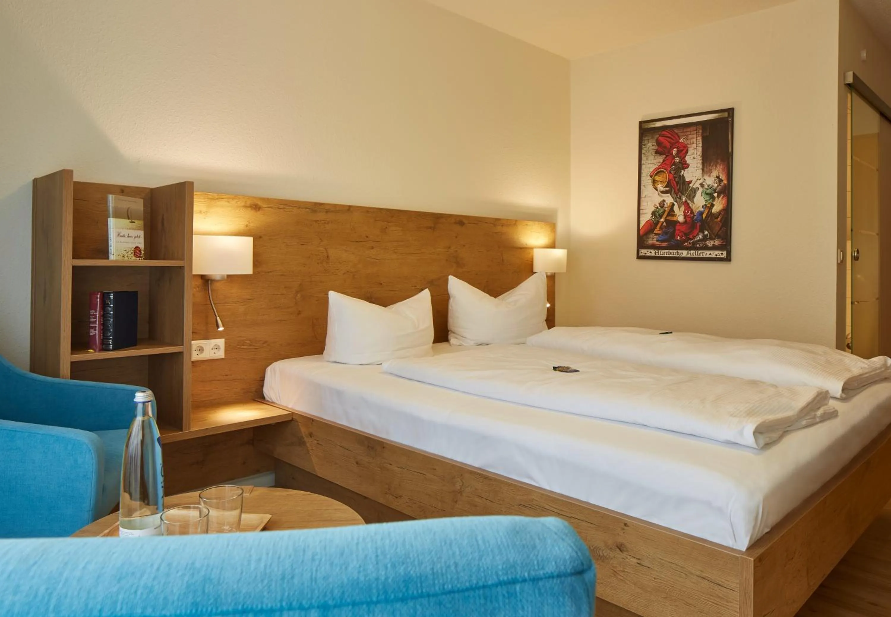 Bed in Gästehaus Goethe