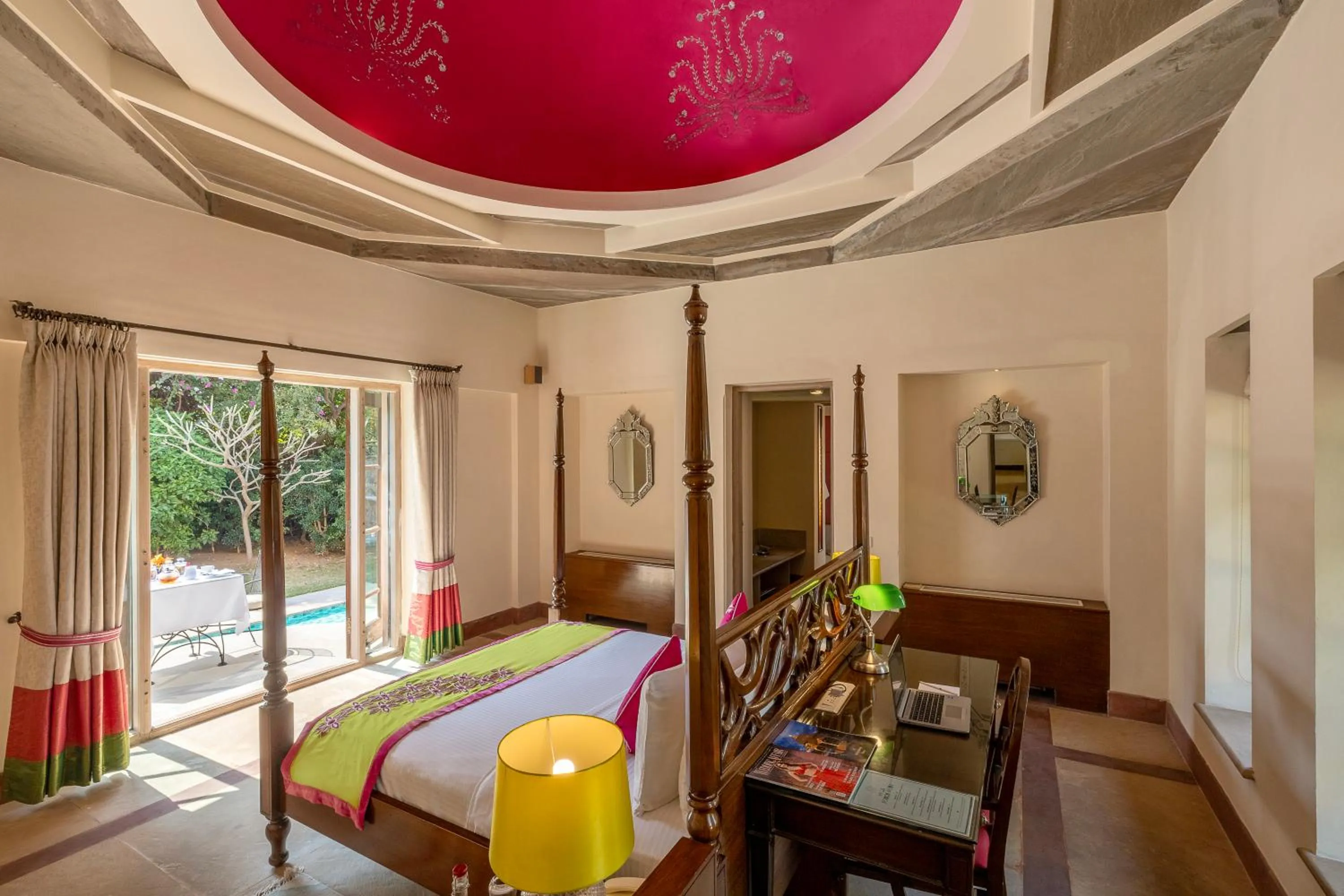 Bedroom, Bed in Tree of Life Resort & Spa Jaipur