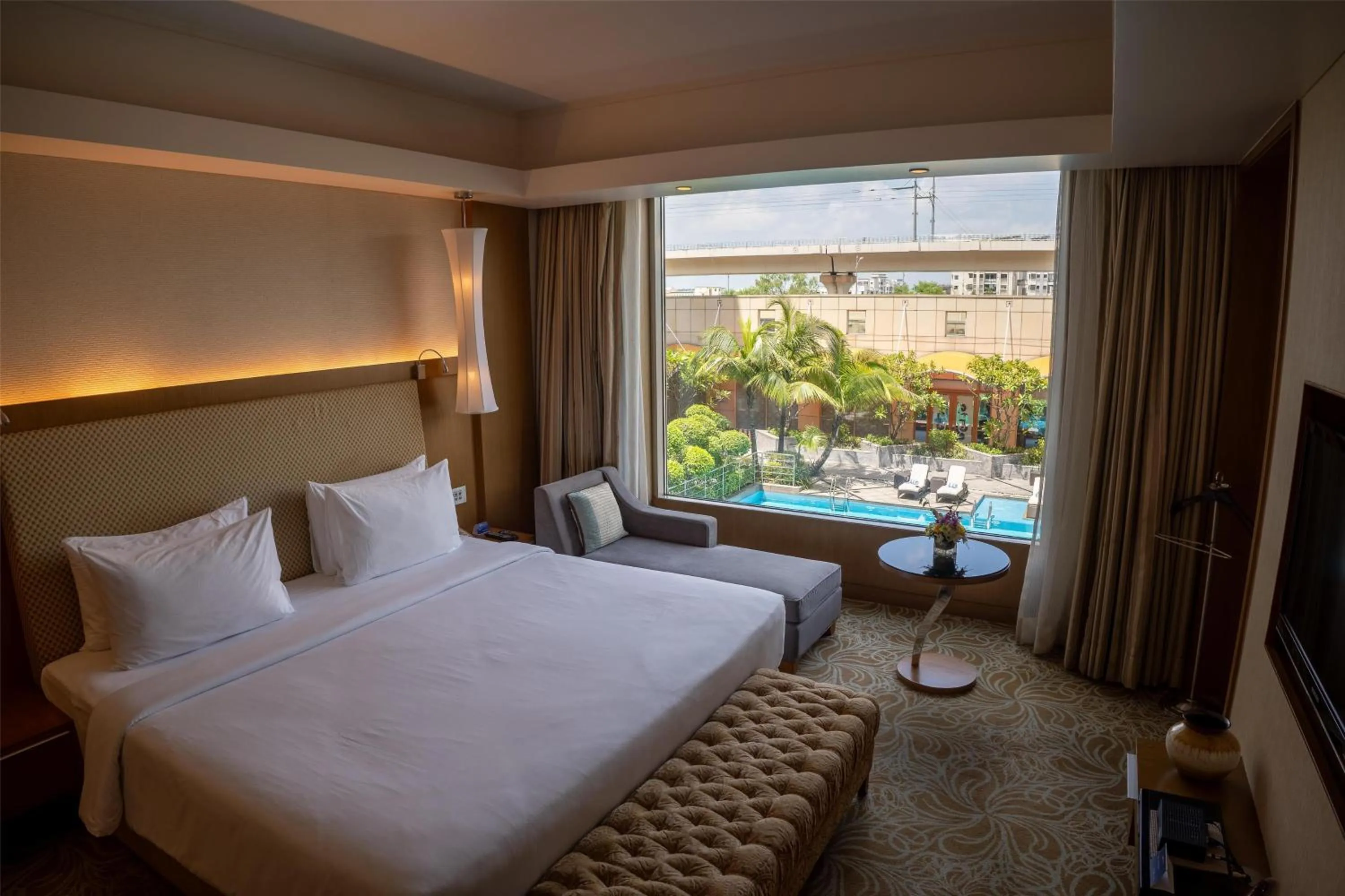 View (from property/room), Bed in Radisson Blu Hotel, Nagpur