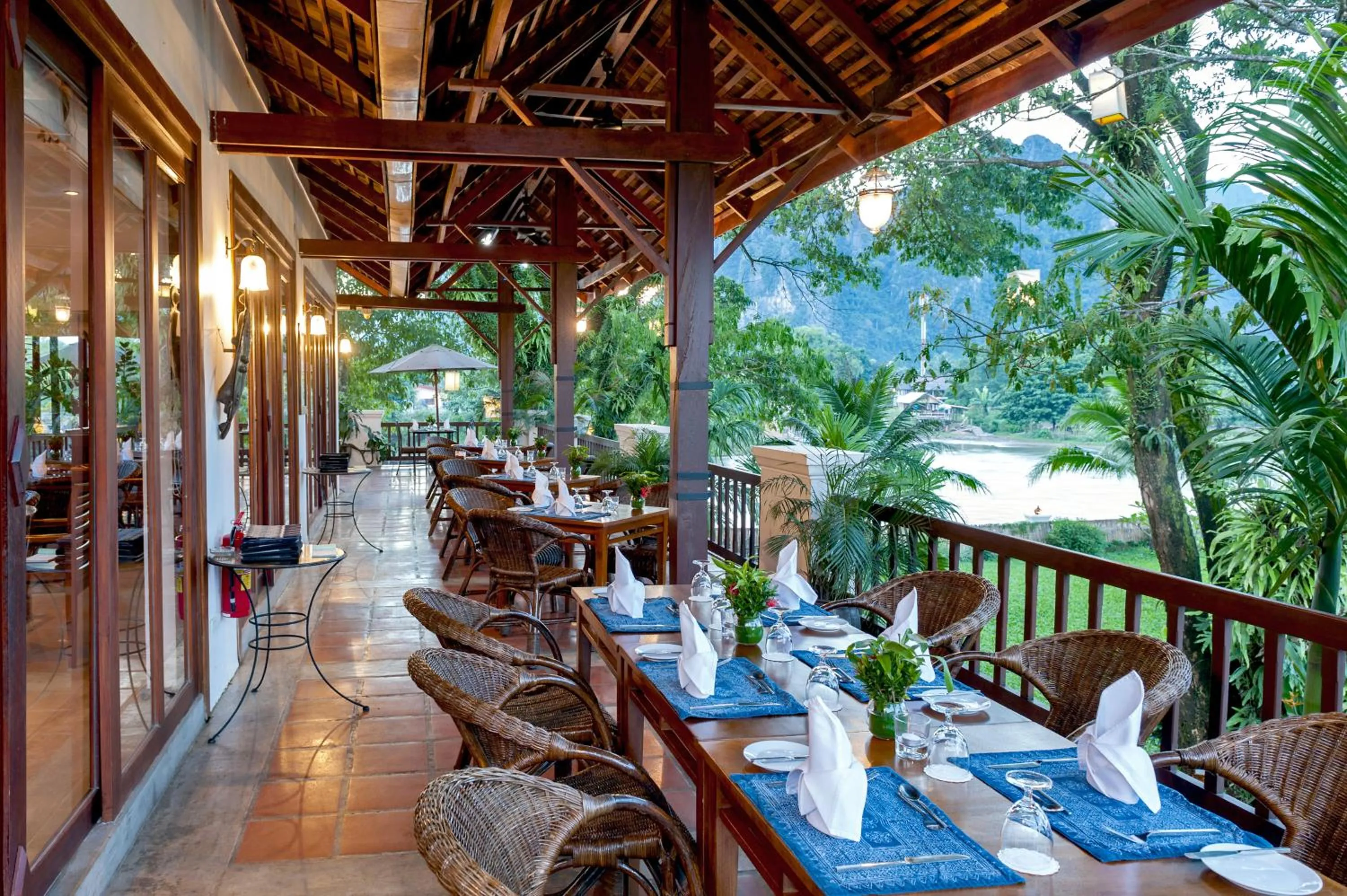 Restaurant/places to eat in Riverside Boutique Resort, Vang Vieng