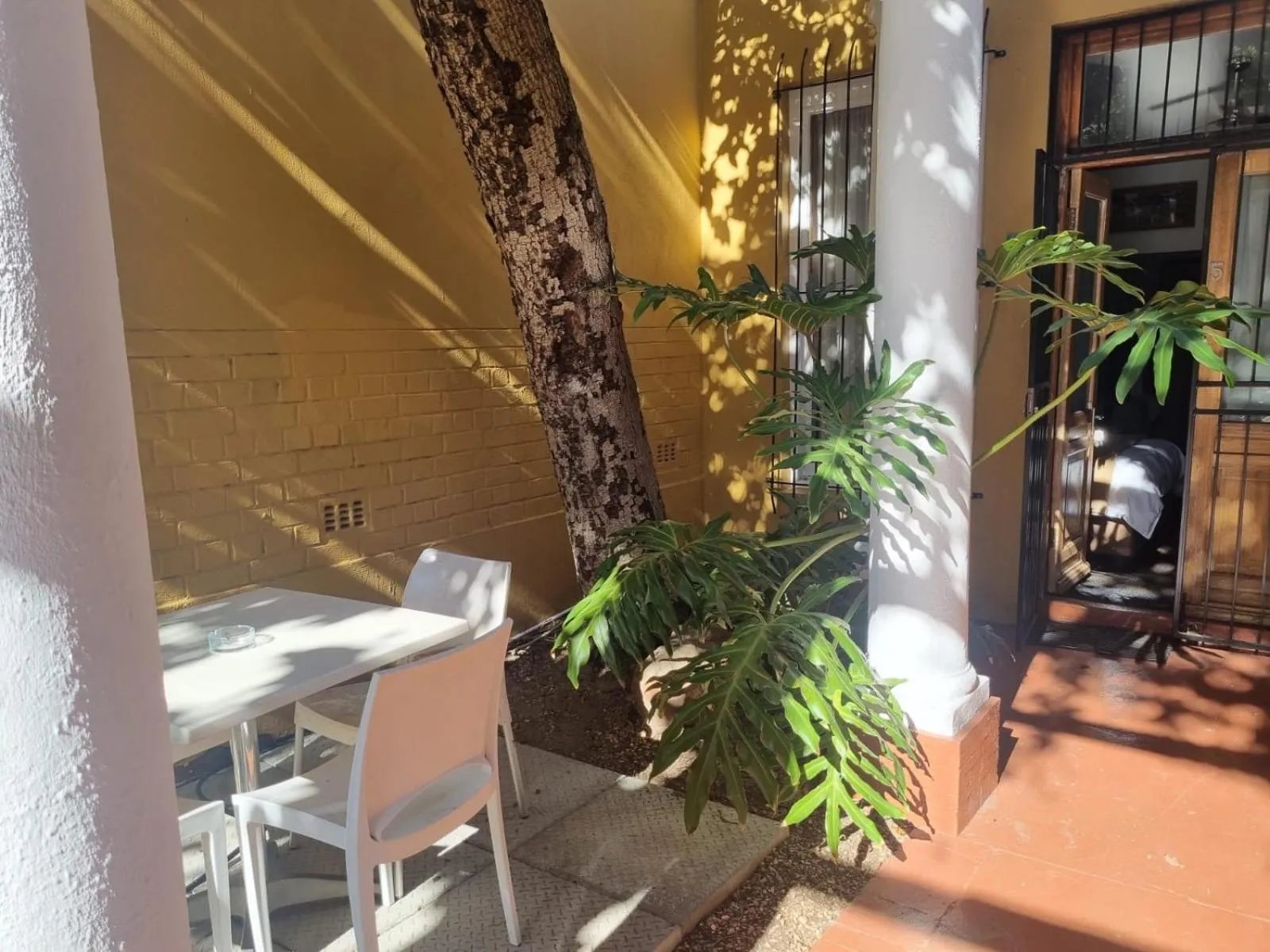 Inner courtyard view in Ashanti Gardens Guesthouse