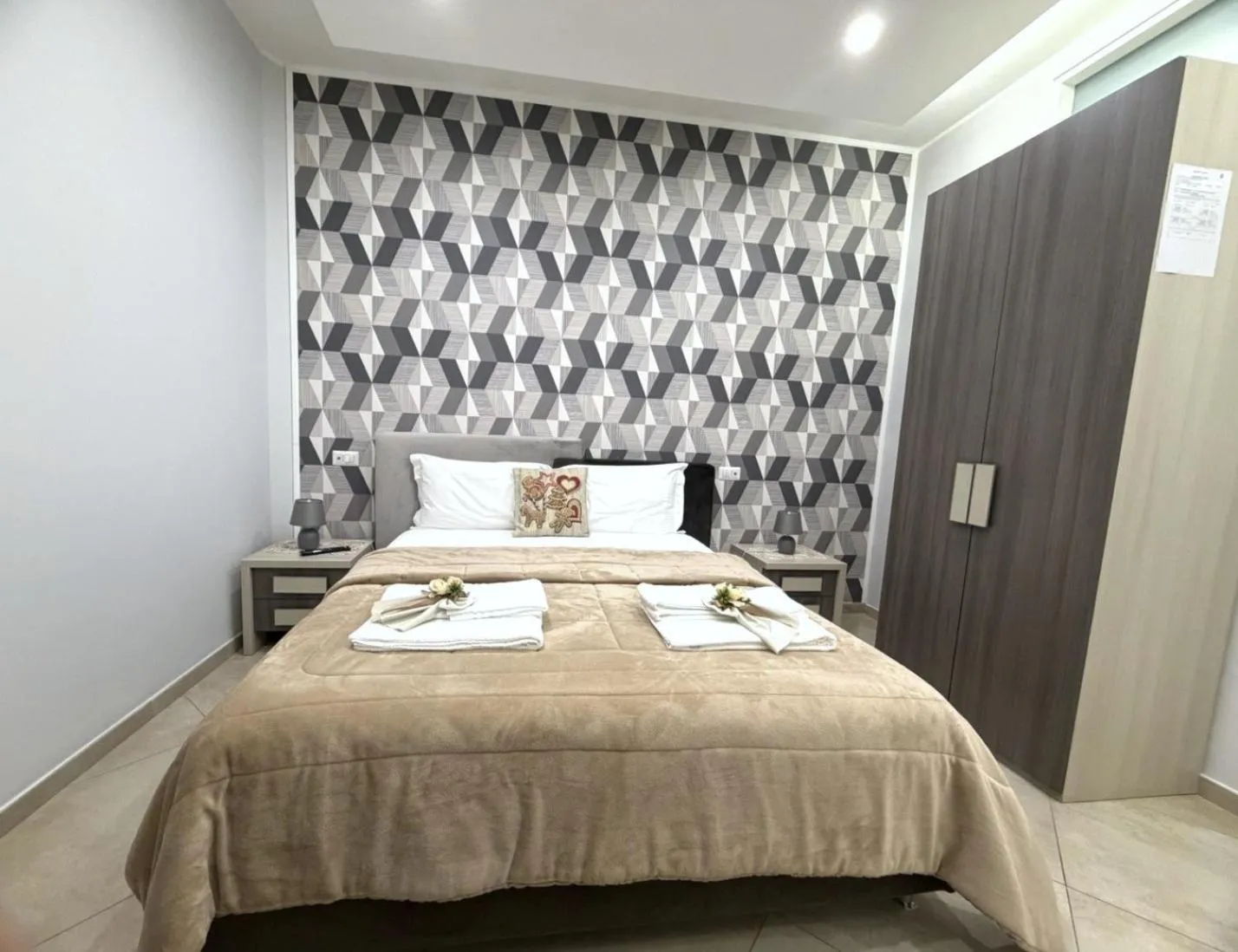 Bed in B&B Pompei Olympus