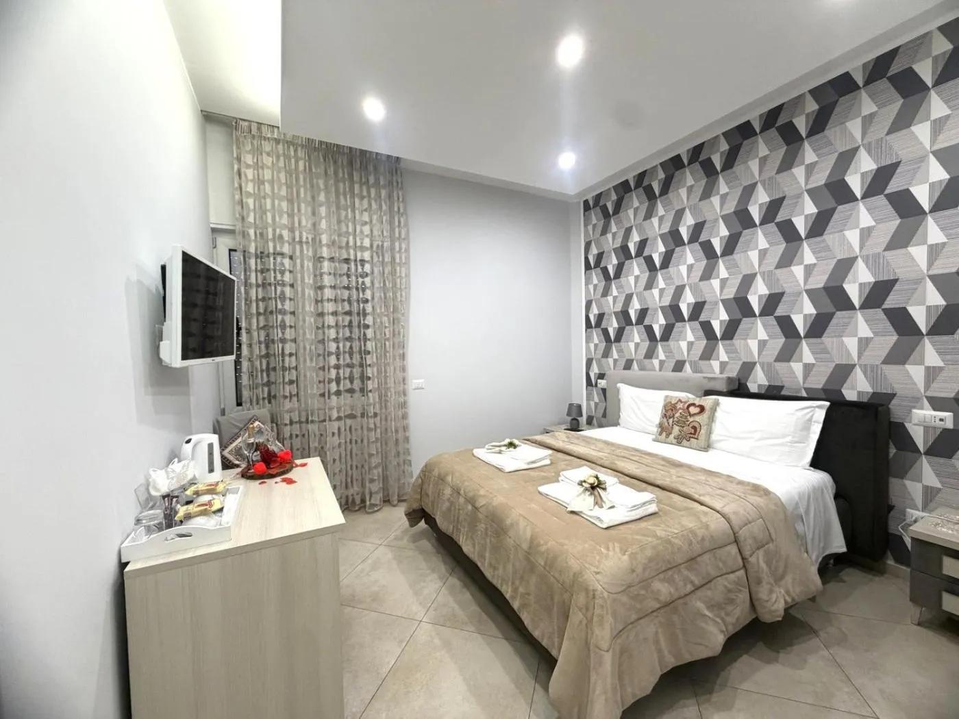 Bed in B&B Pompei Olympus