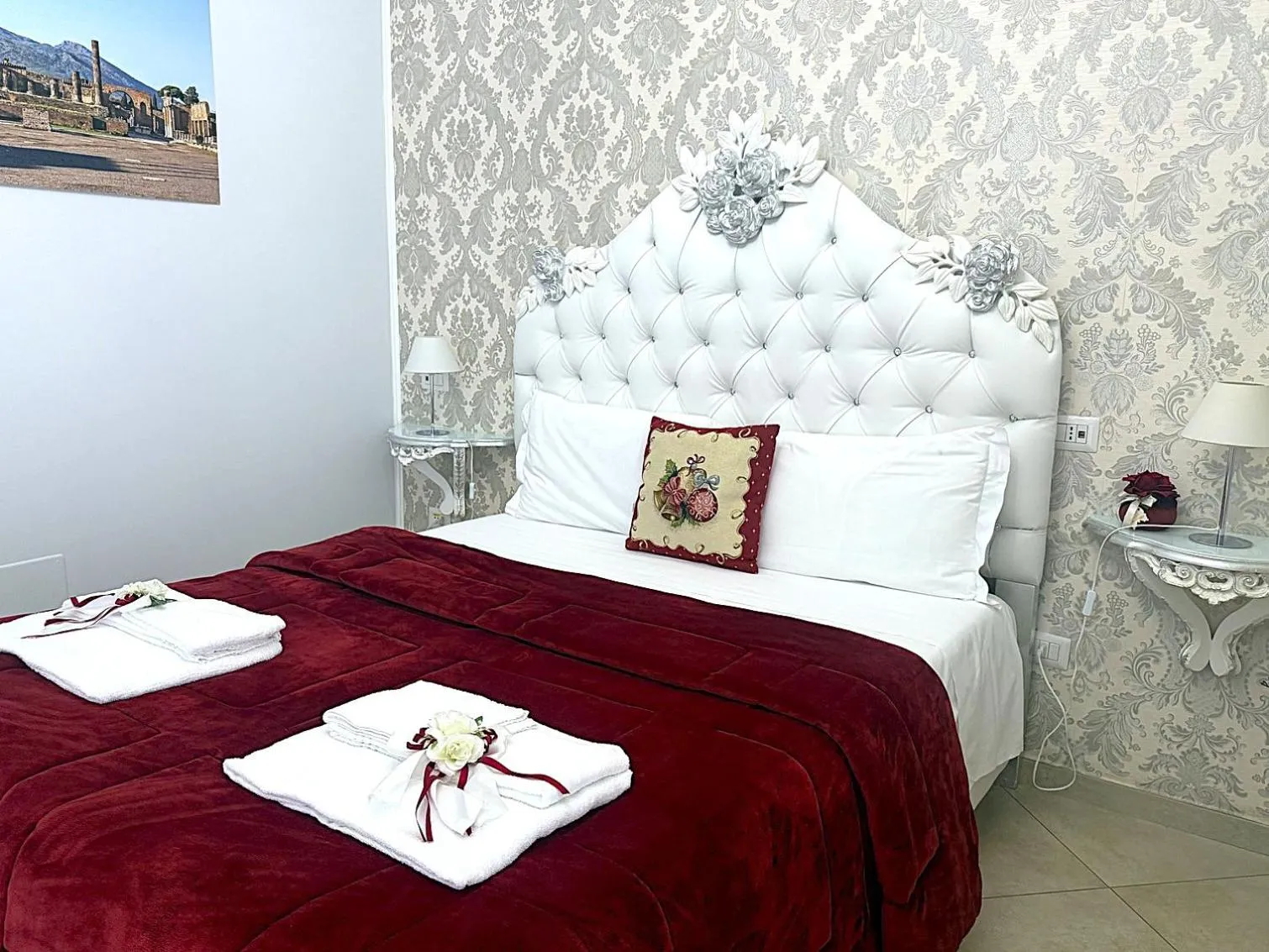 Bed in B&B Pompei Olympus