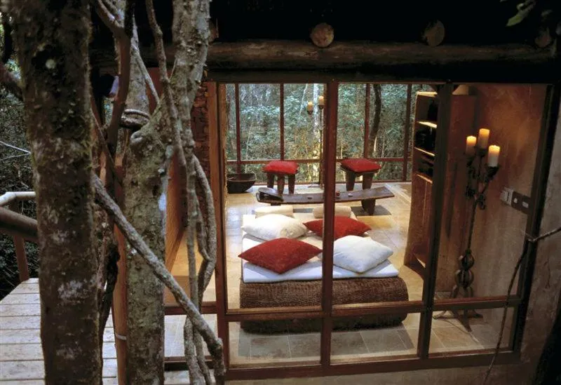 Bed in Trogon House and Forest Spa