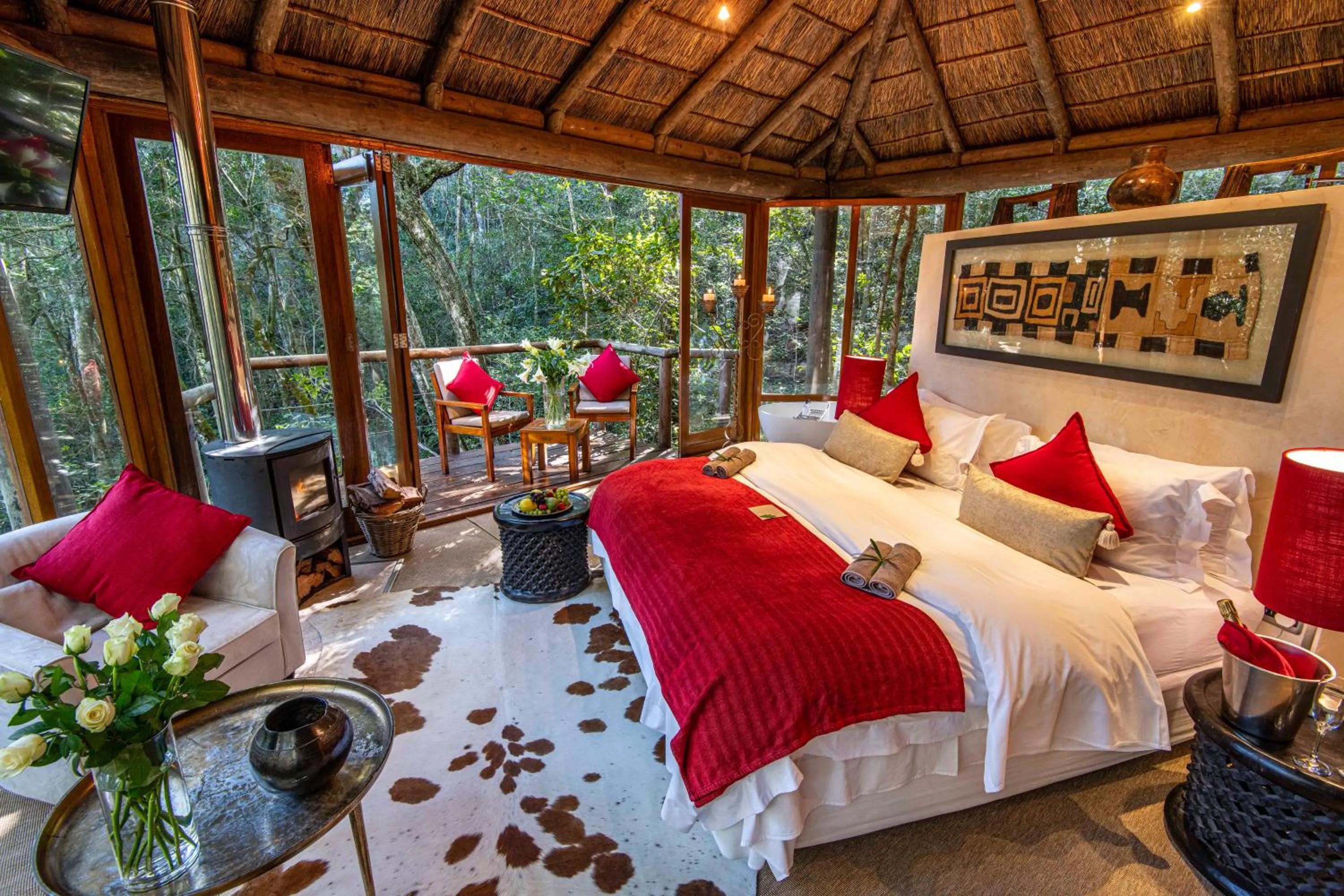 Bed in Trogon House and Forest Spa