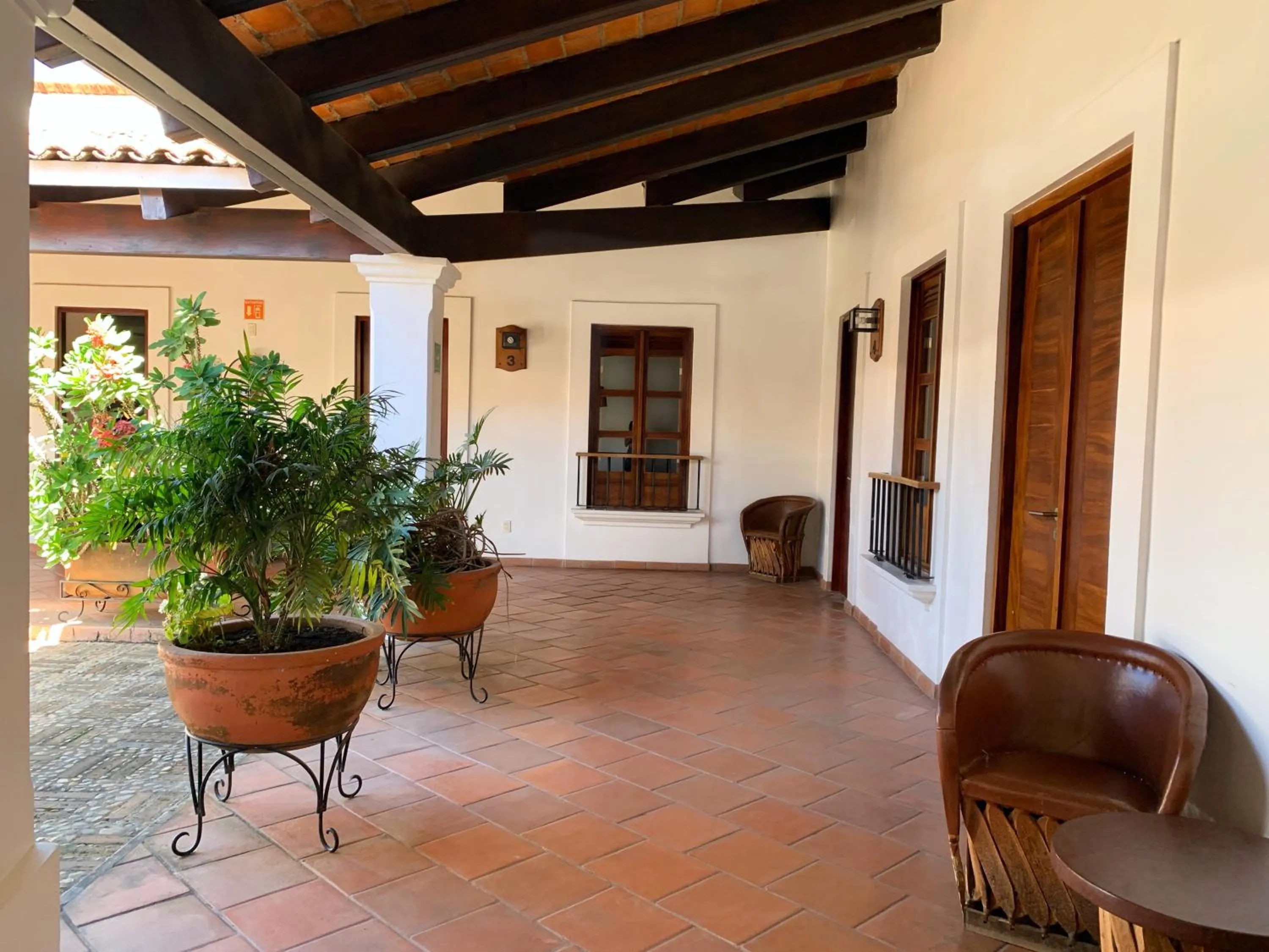 Seating area in Hotel Posada Santa Rita
