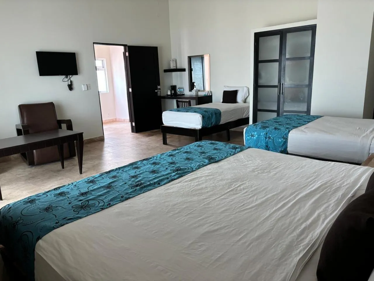 Bed in Coral Island Beach View Hotel