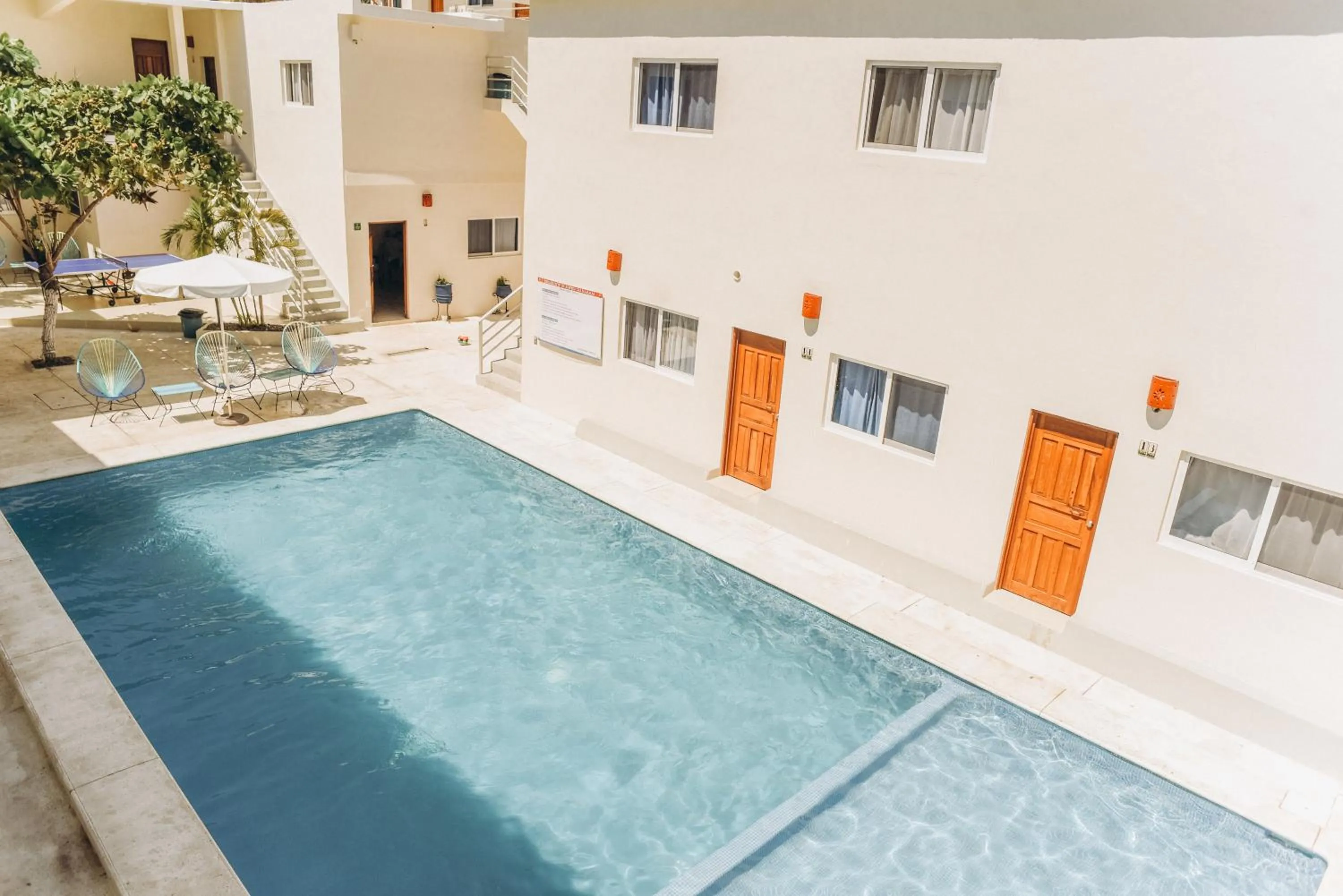 Swimming pool in Bungalows Las Hamacas