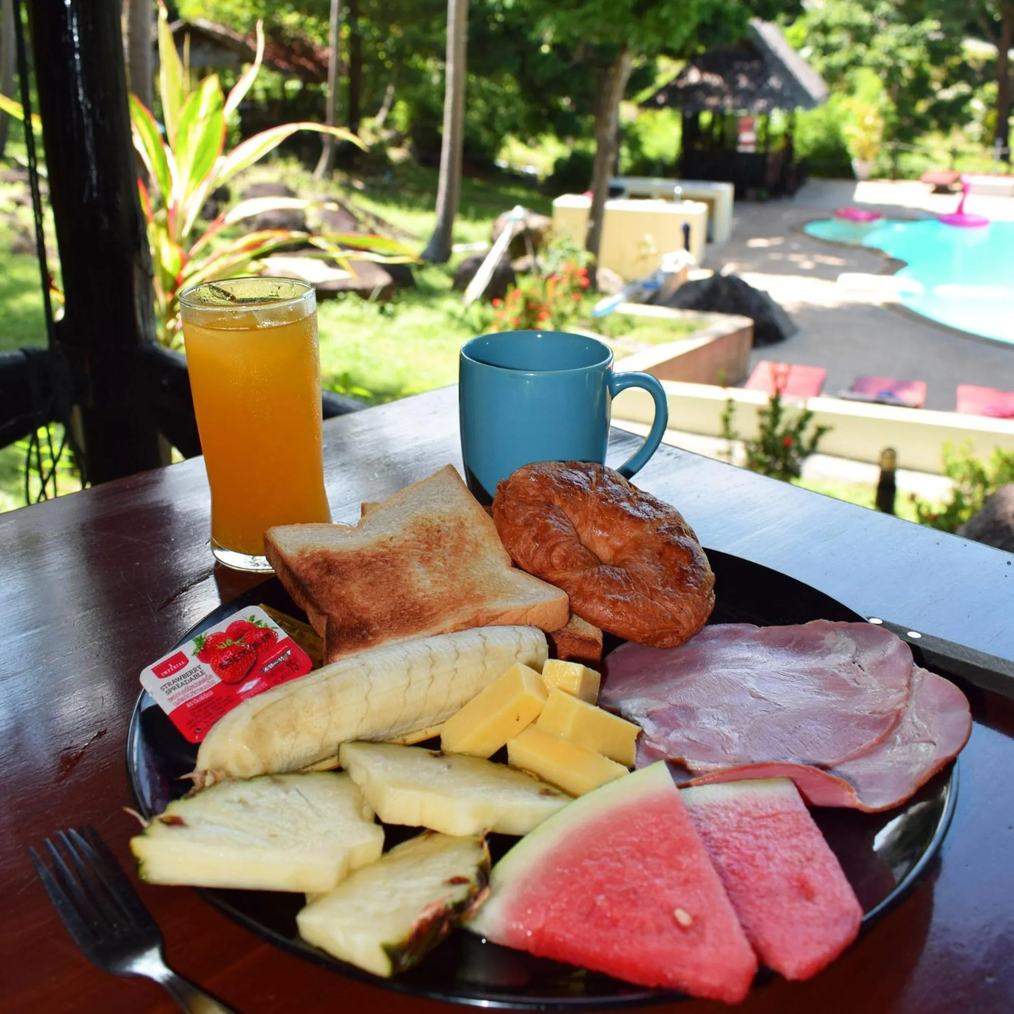 Continental breakfast in Shiralea Resort