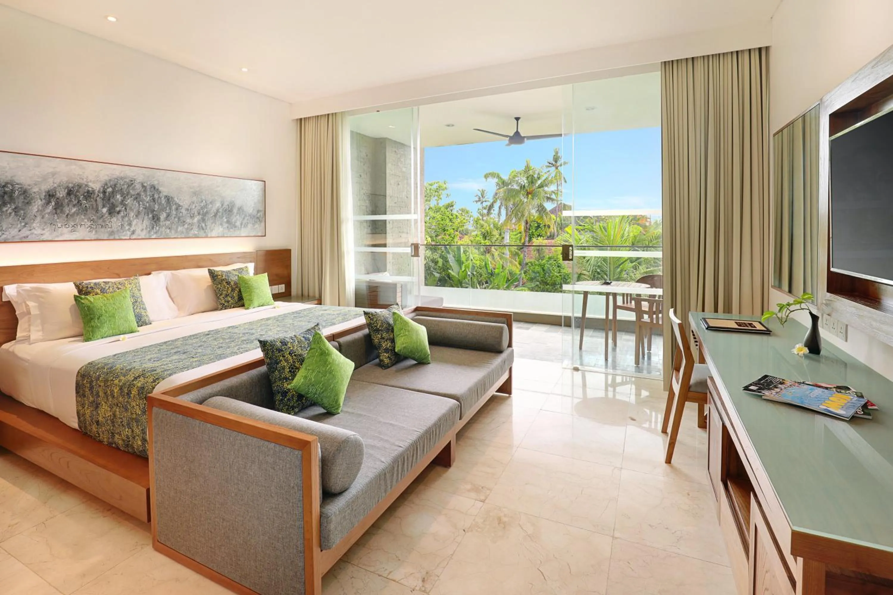 Bed in Legian Beach Hotel