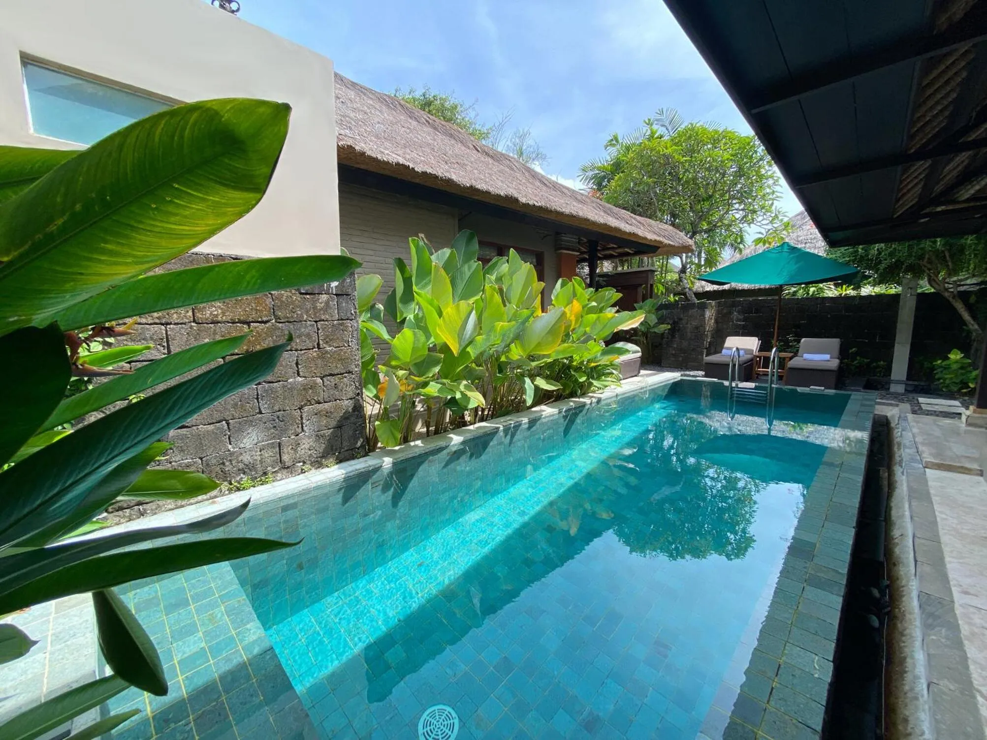 Pool view in Legian Beach Hotel