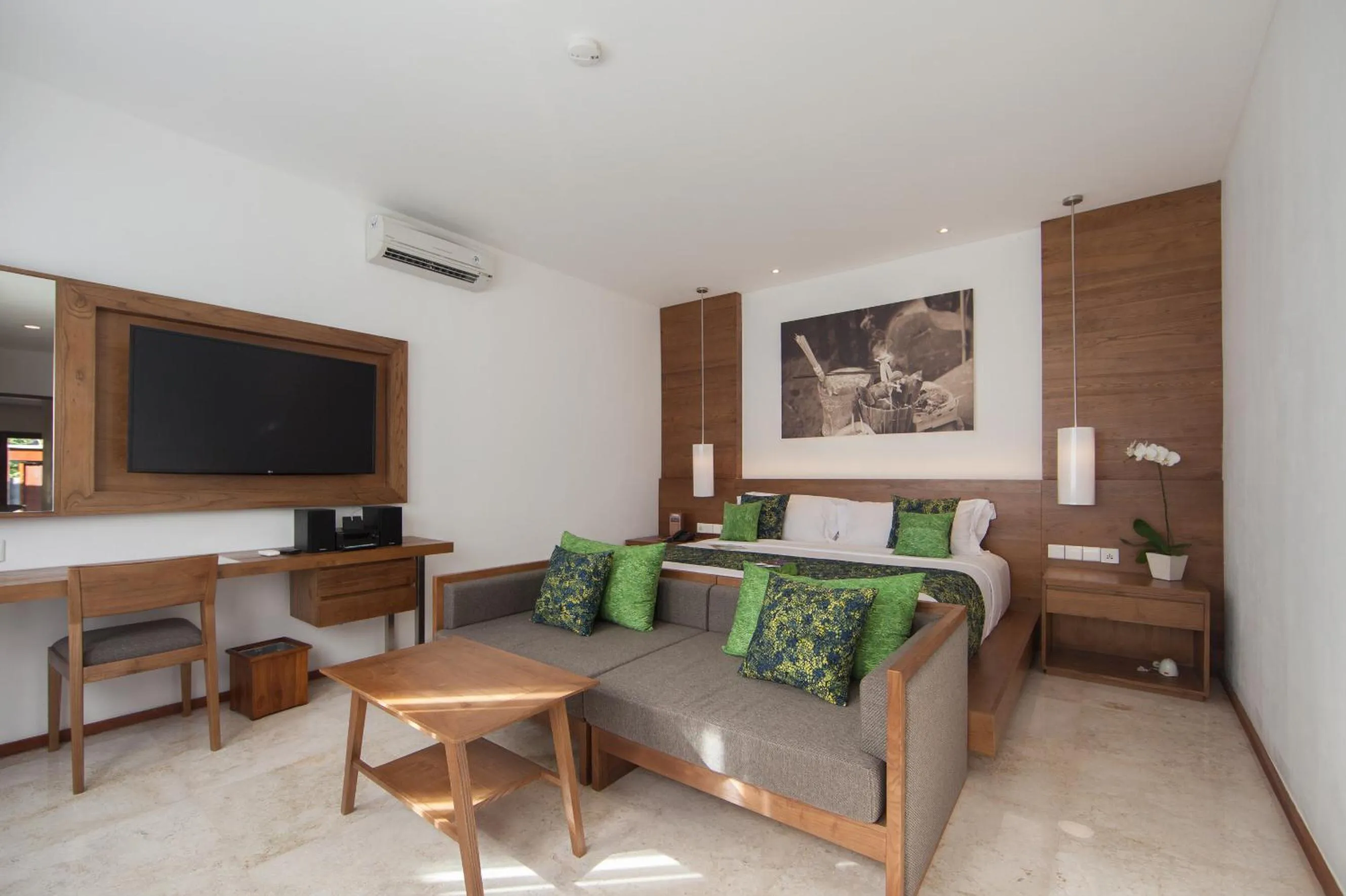 Bed in Legian Beach Hotel