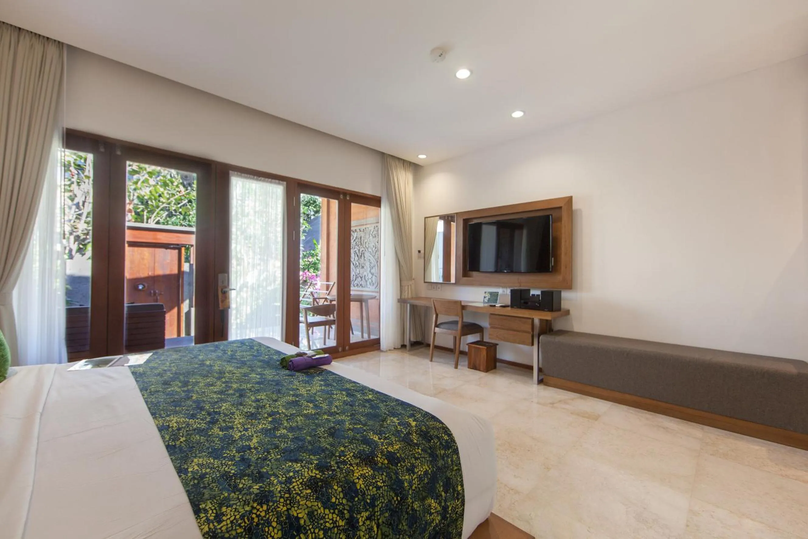 Bed in Legian Beach Hotel