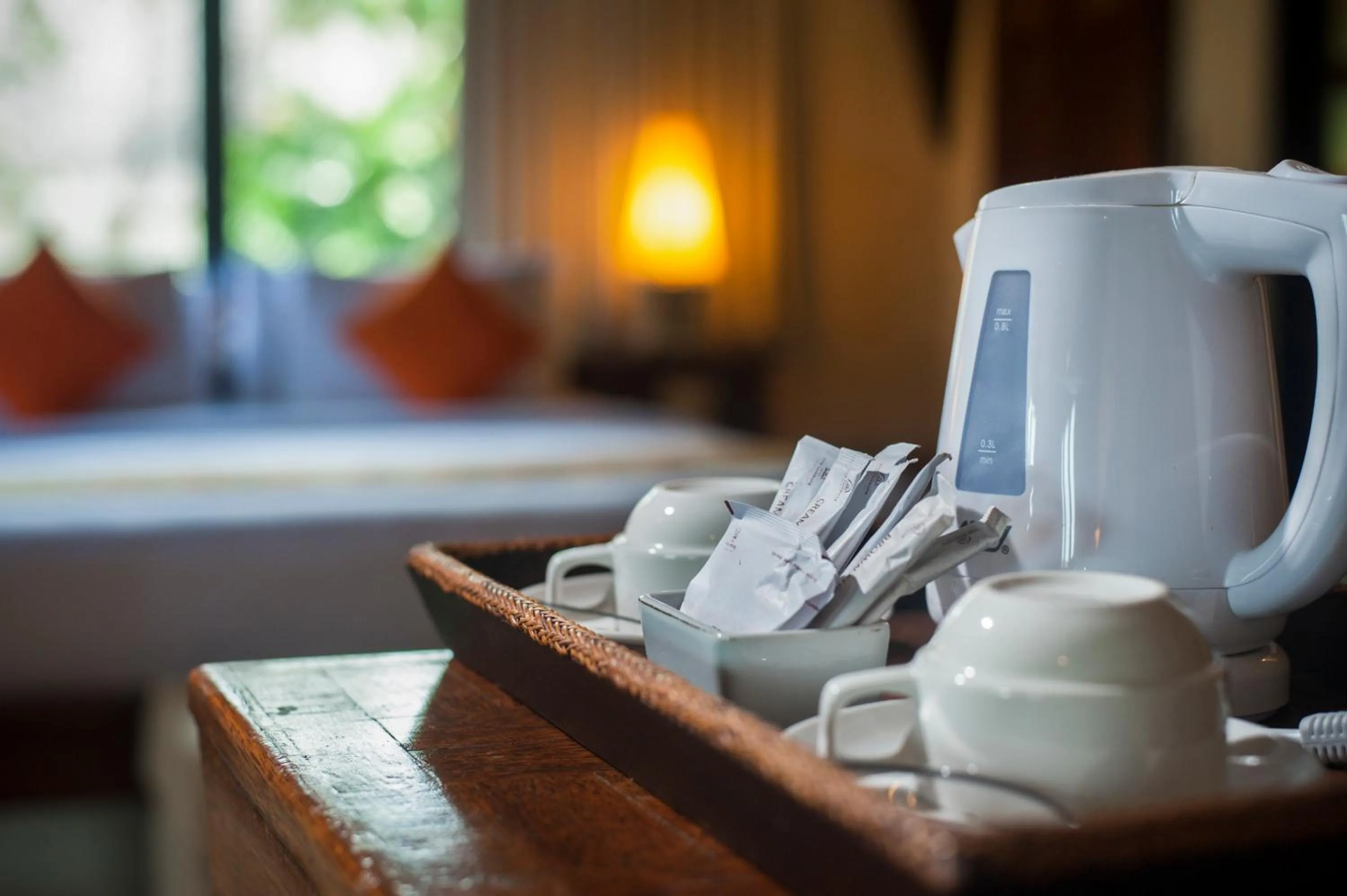 Coffee/tea facilities, Bed in Hotel Vila Lumbung