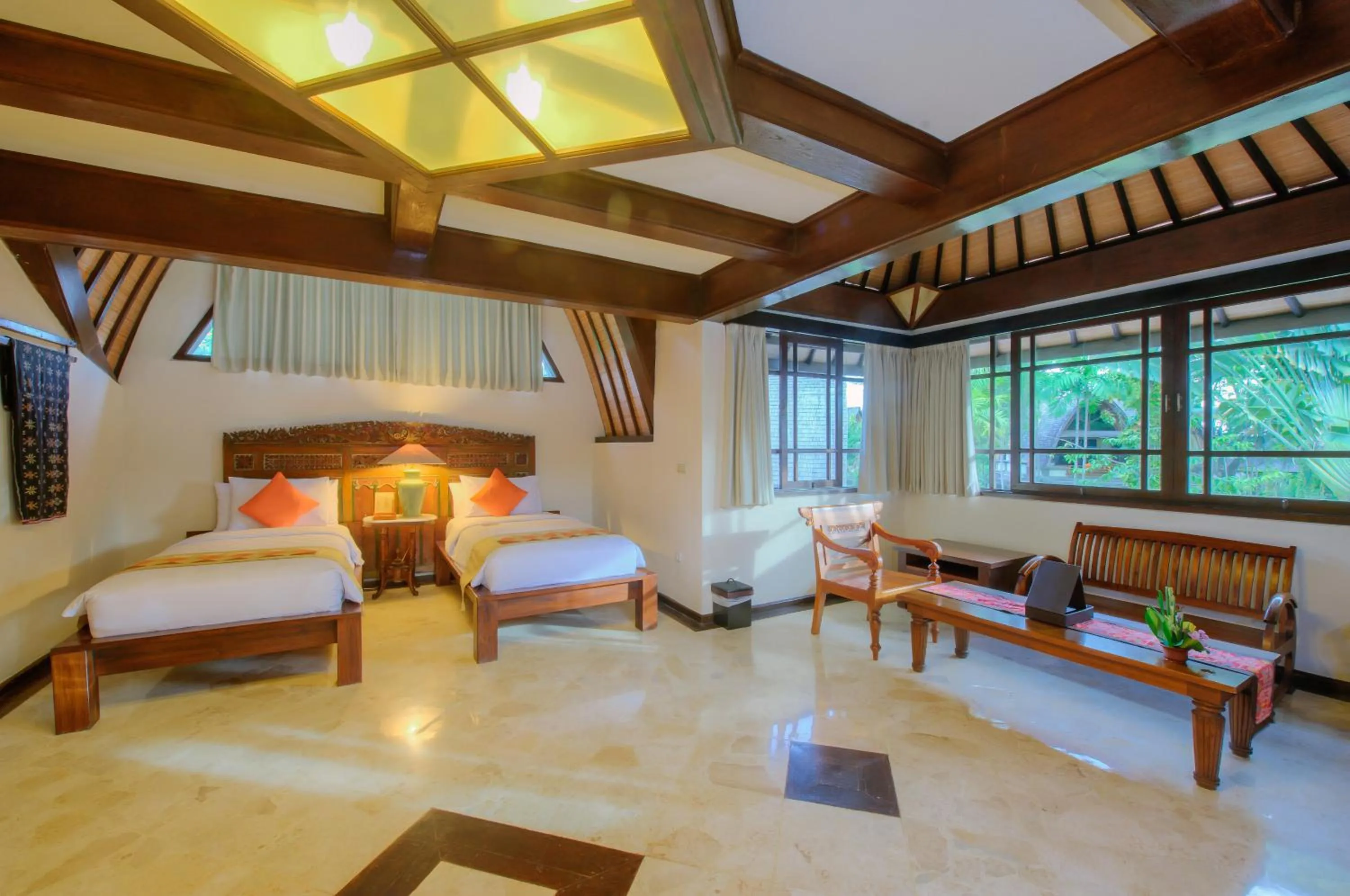 Bedroom, Bed in Hotel Vila Lumbung