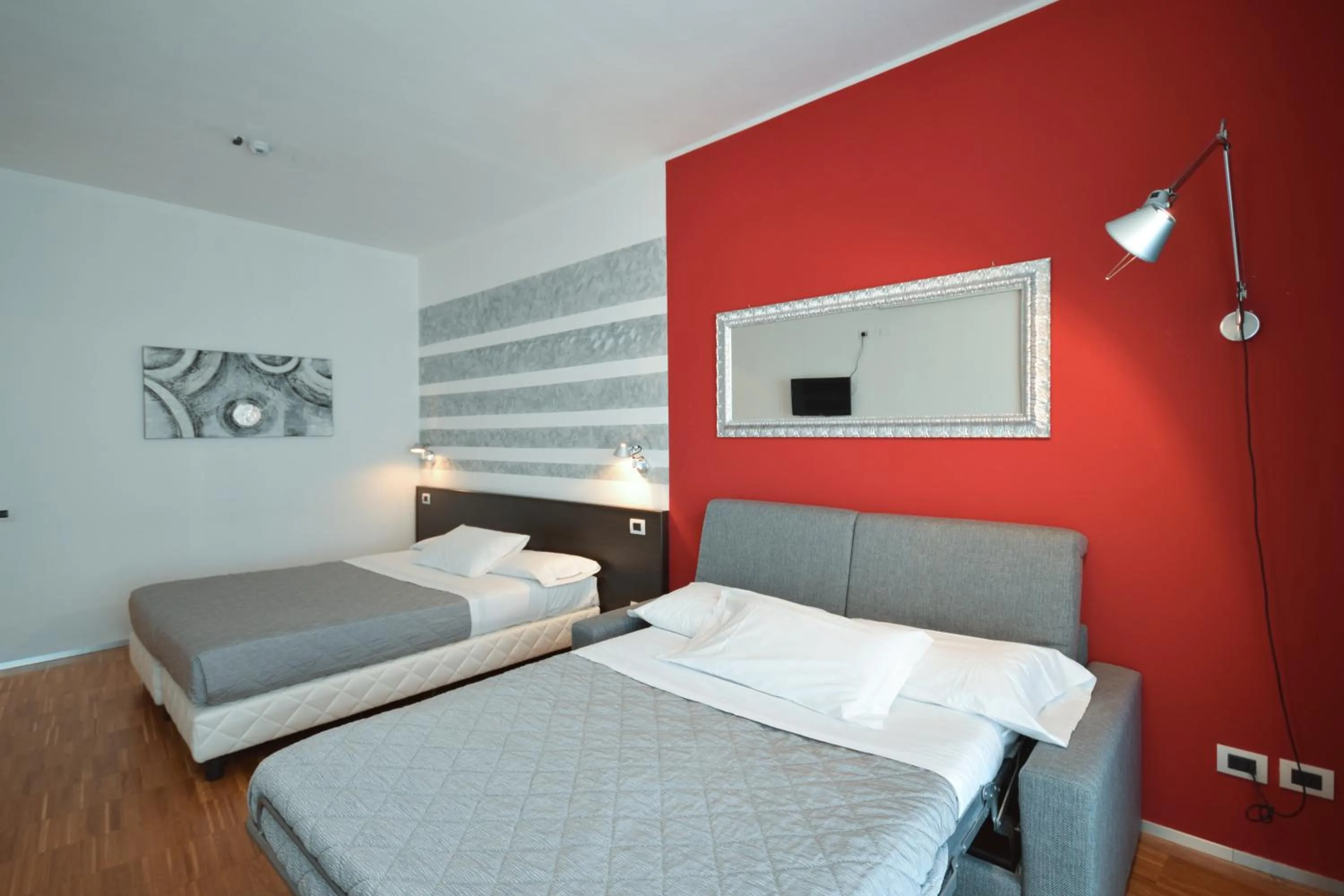 Bed in Hotel Mantova Residence