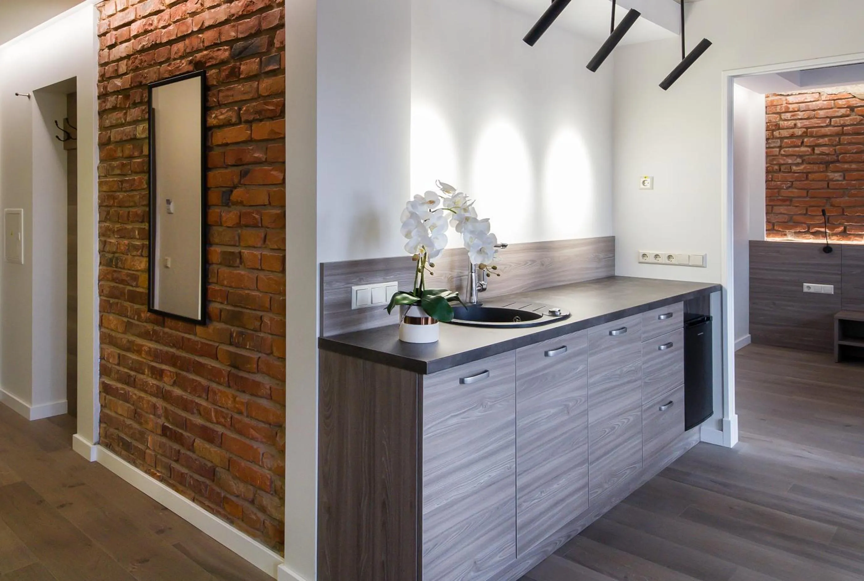 Kitchen or kitchenette in Dangė Hotel