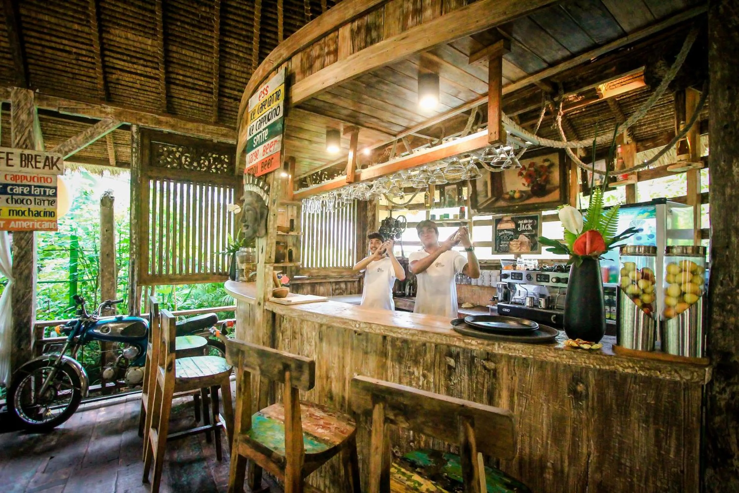 Lounge or bar in Keramas Sacred River Retreat Resort and Villa