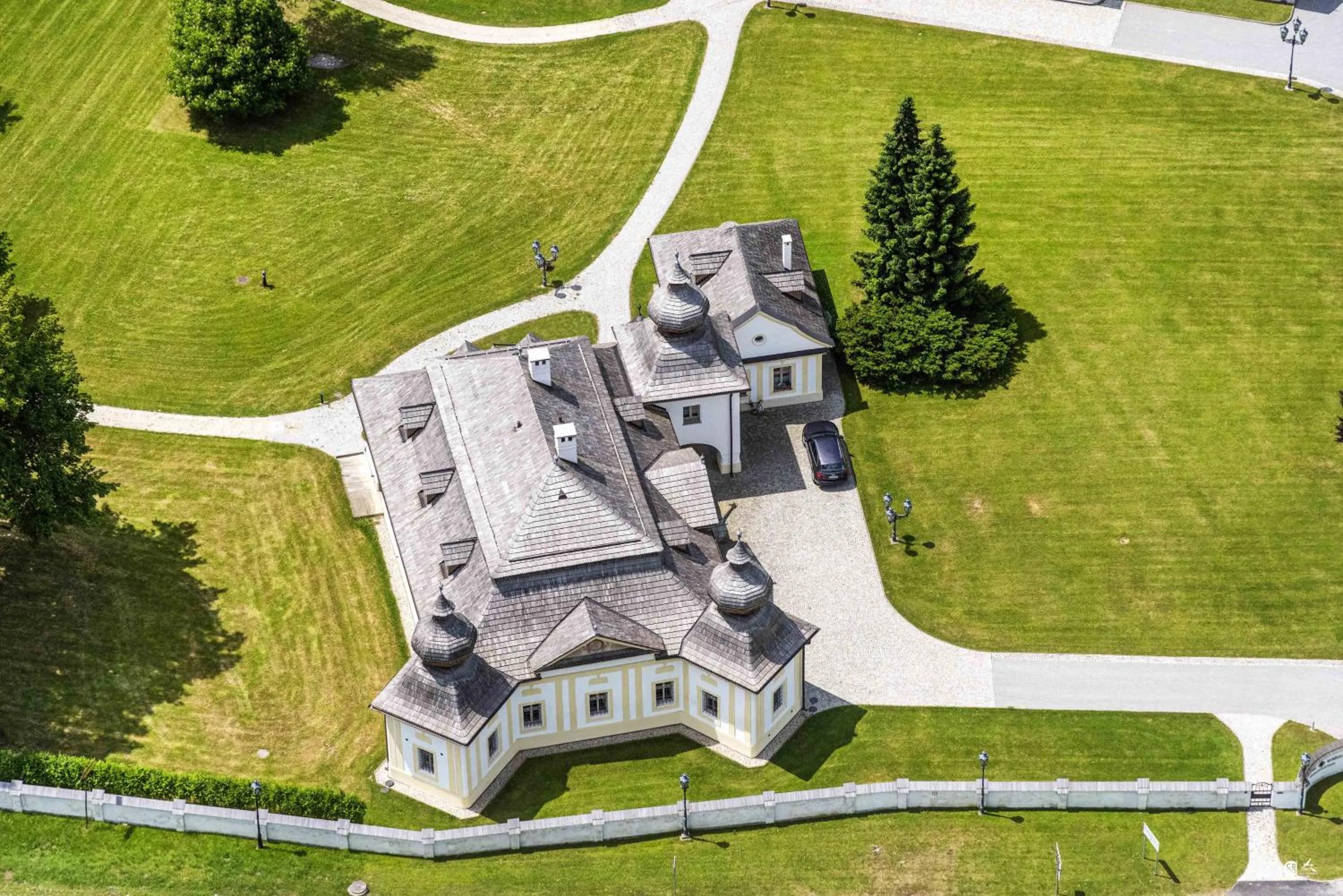 Bird's eye view in Kaštieľ Kubínyi