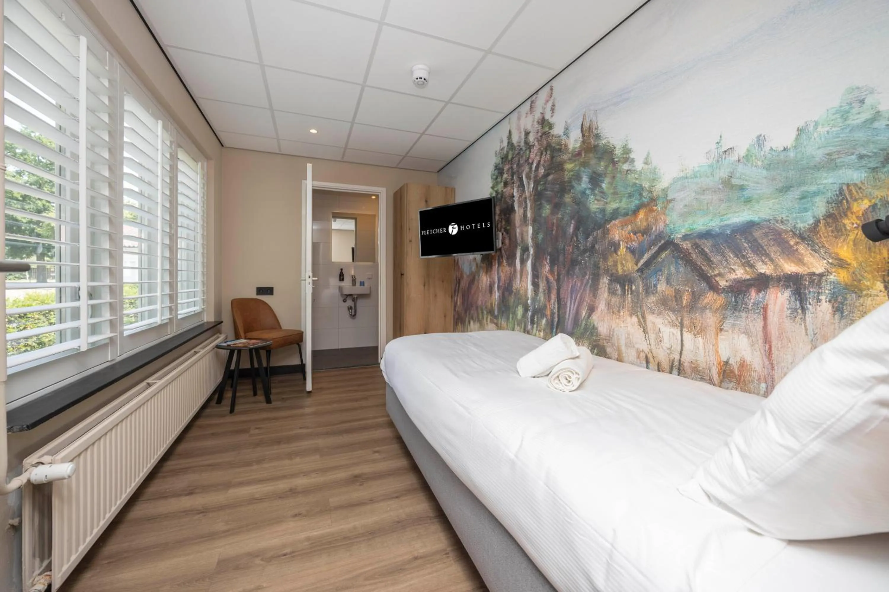 Bedroom, Bed in Fletcher Hotel-Restaurant Het Witte Huis