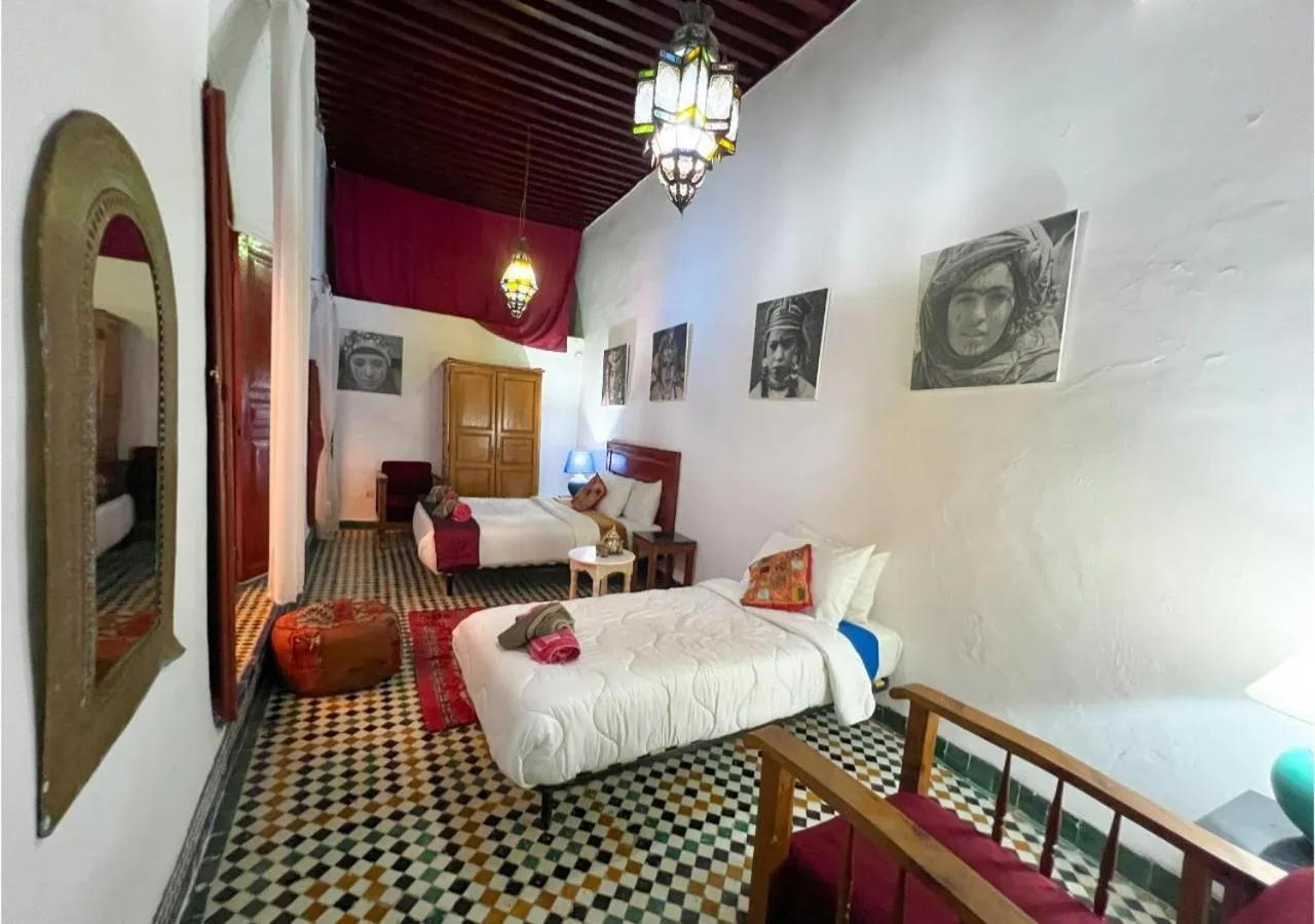 Bed in Riad Dar Iman