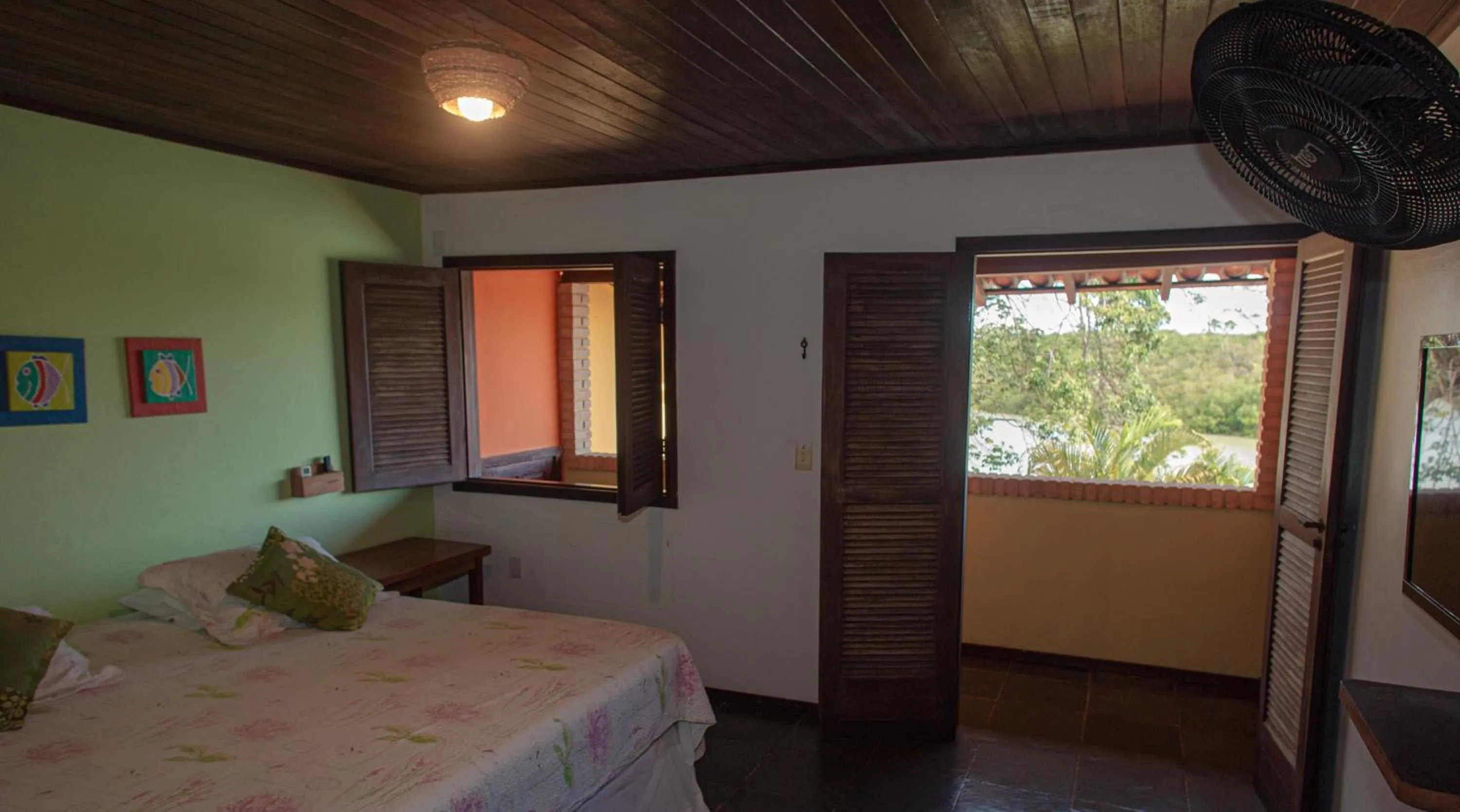 Bed in Pousada Canto do Rio