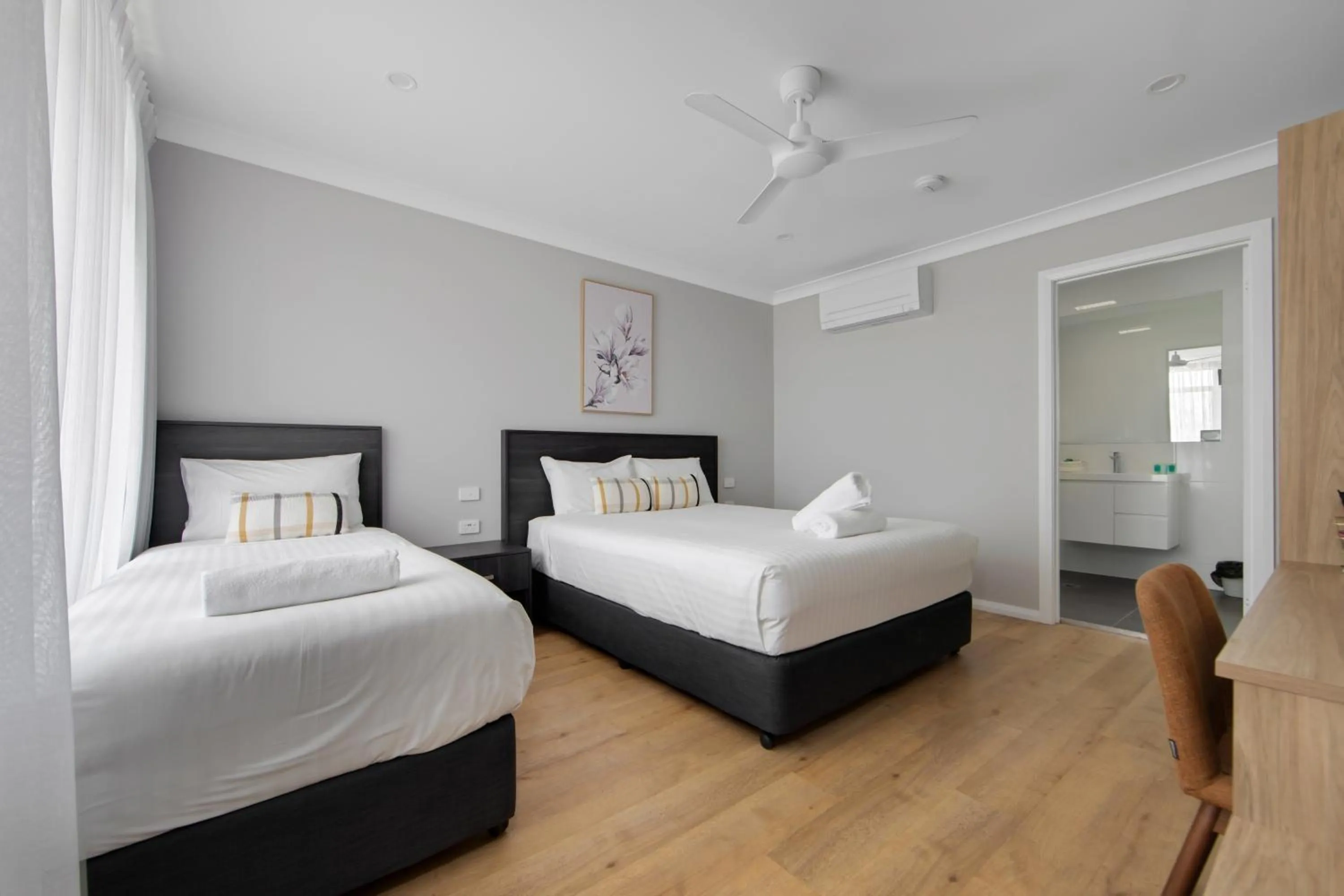 Bed in Hive Hotel, Moruya