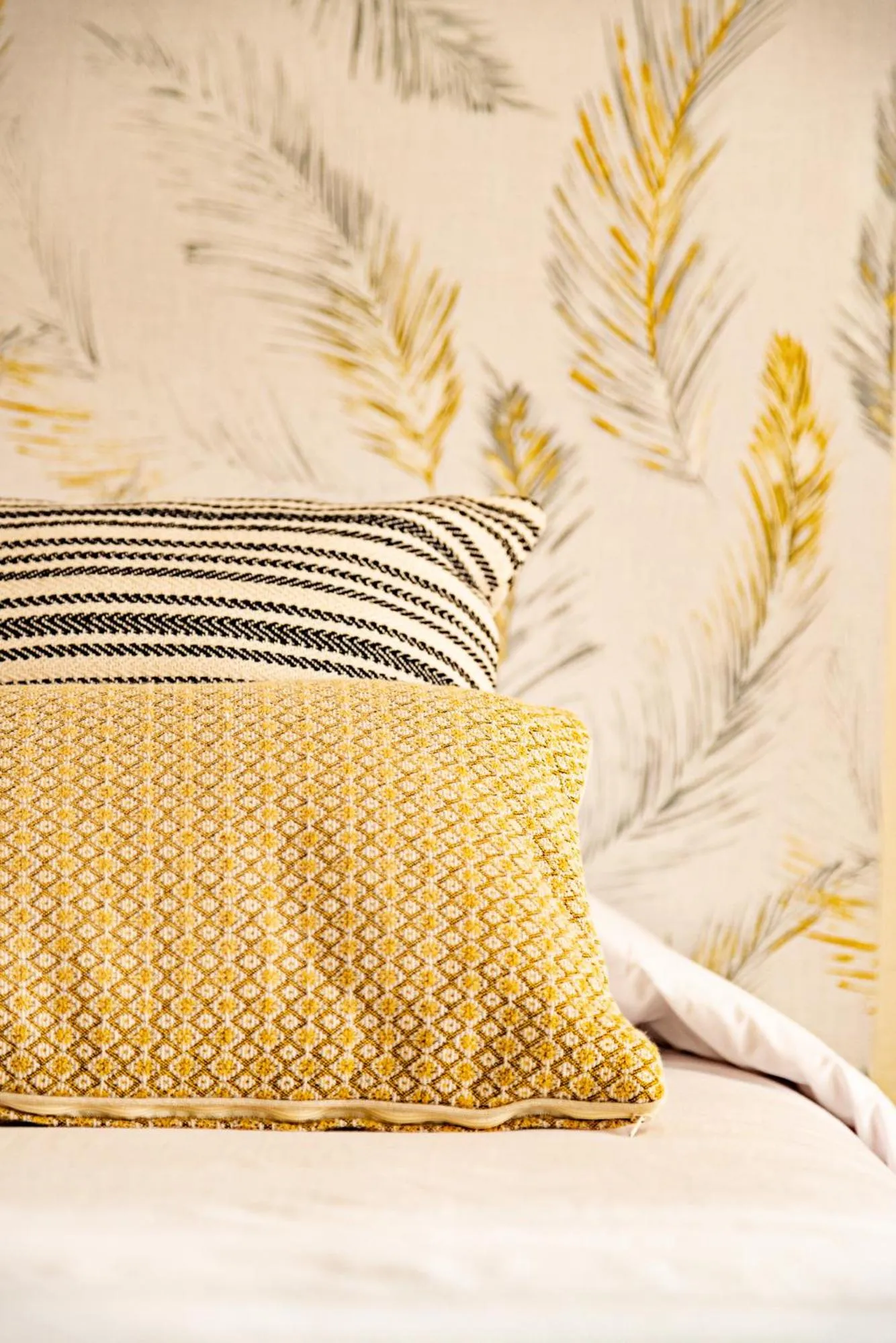 Decorative detail, Bed in Eco-Hotel Doña Mayor