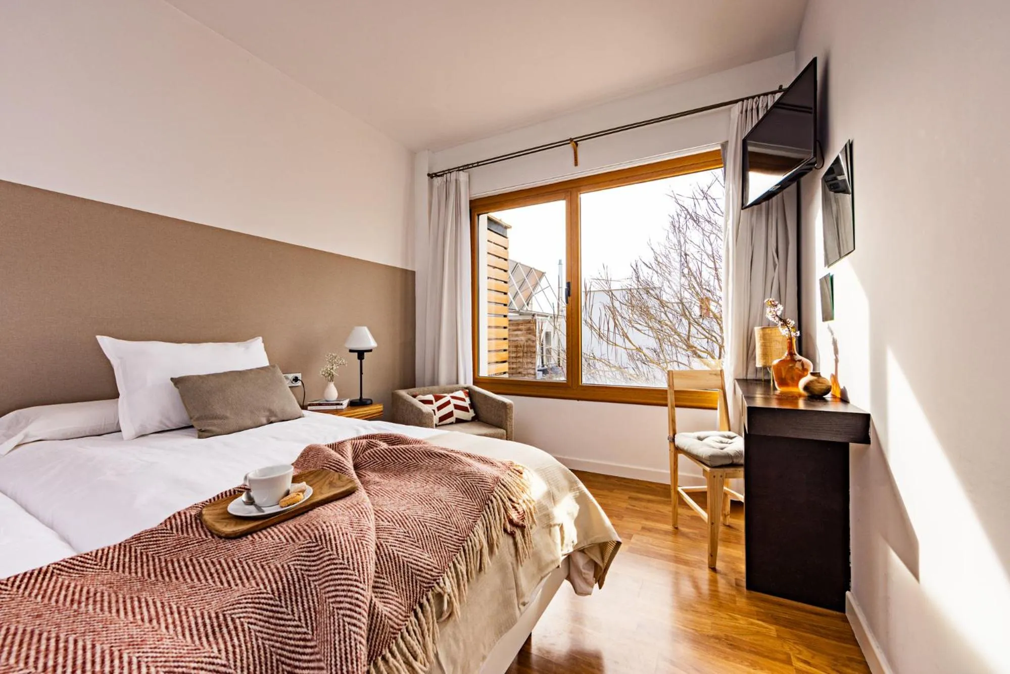 Bed in Eco-Hotel Doña Mayor