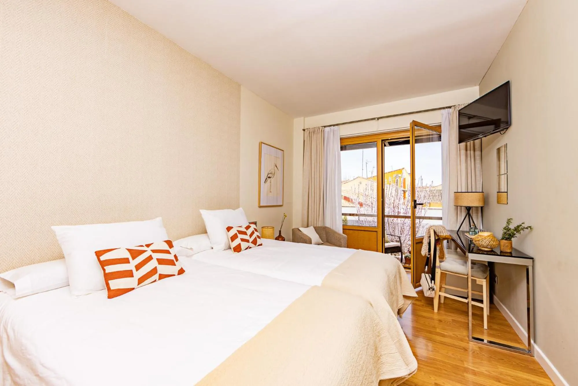 Bed in Eco-Hotel Doña Mayor