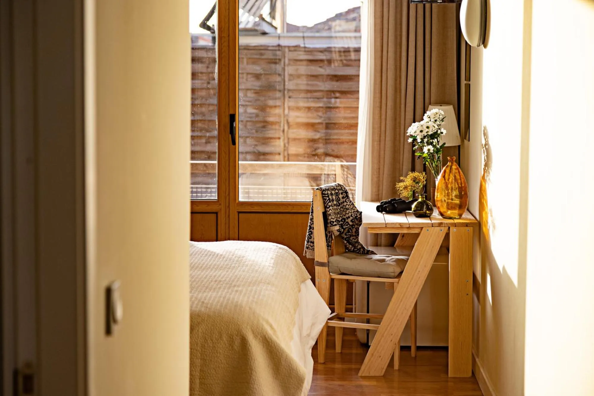 Decorative detail, Bed in Eco-Hotel Doña Mayor