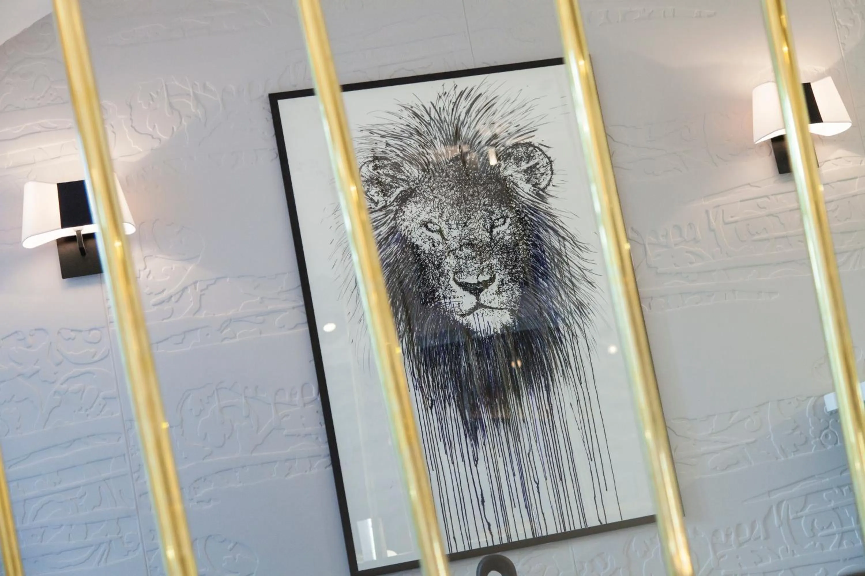 Decorative detail in The Originals Boutique, Hôtel Le Lion, Clermont-Ferrand