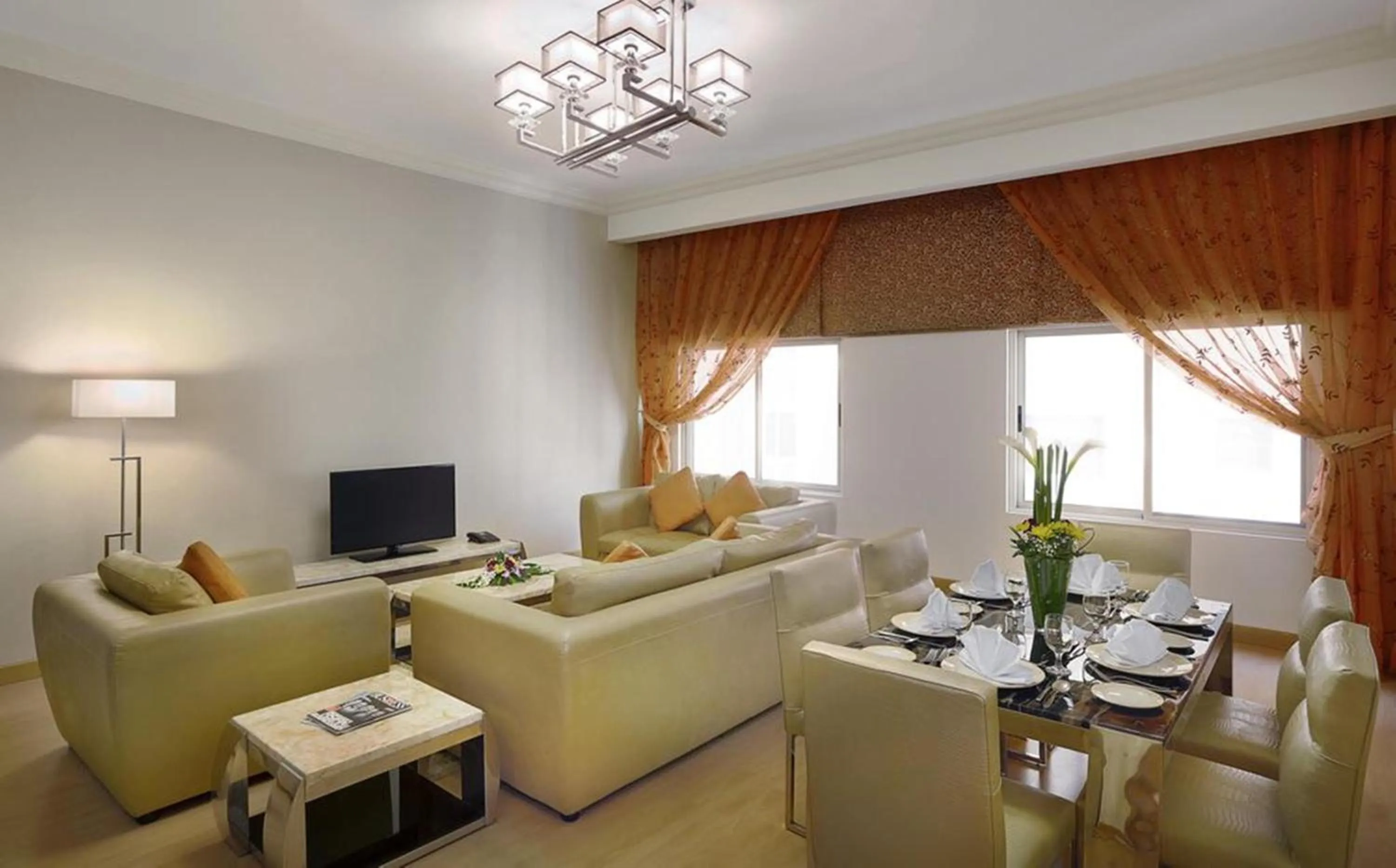 Living room in Al Safir Tower - Residence