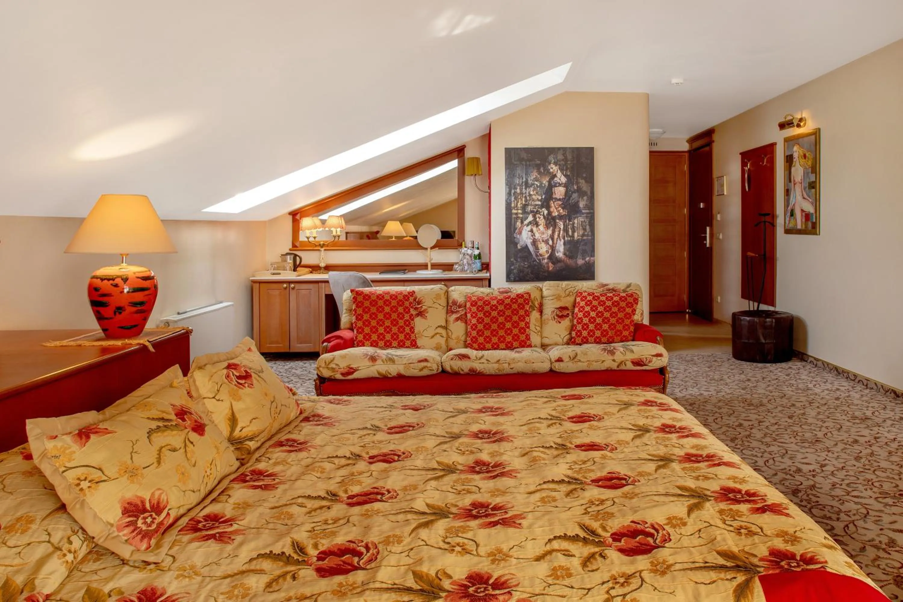 Bed in Pažaislis Park Hotel