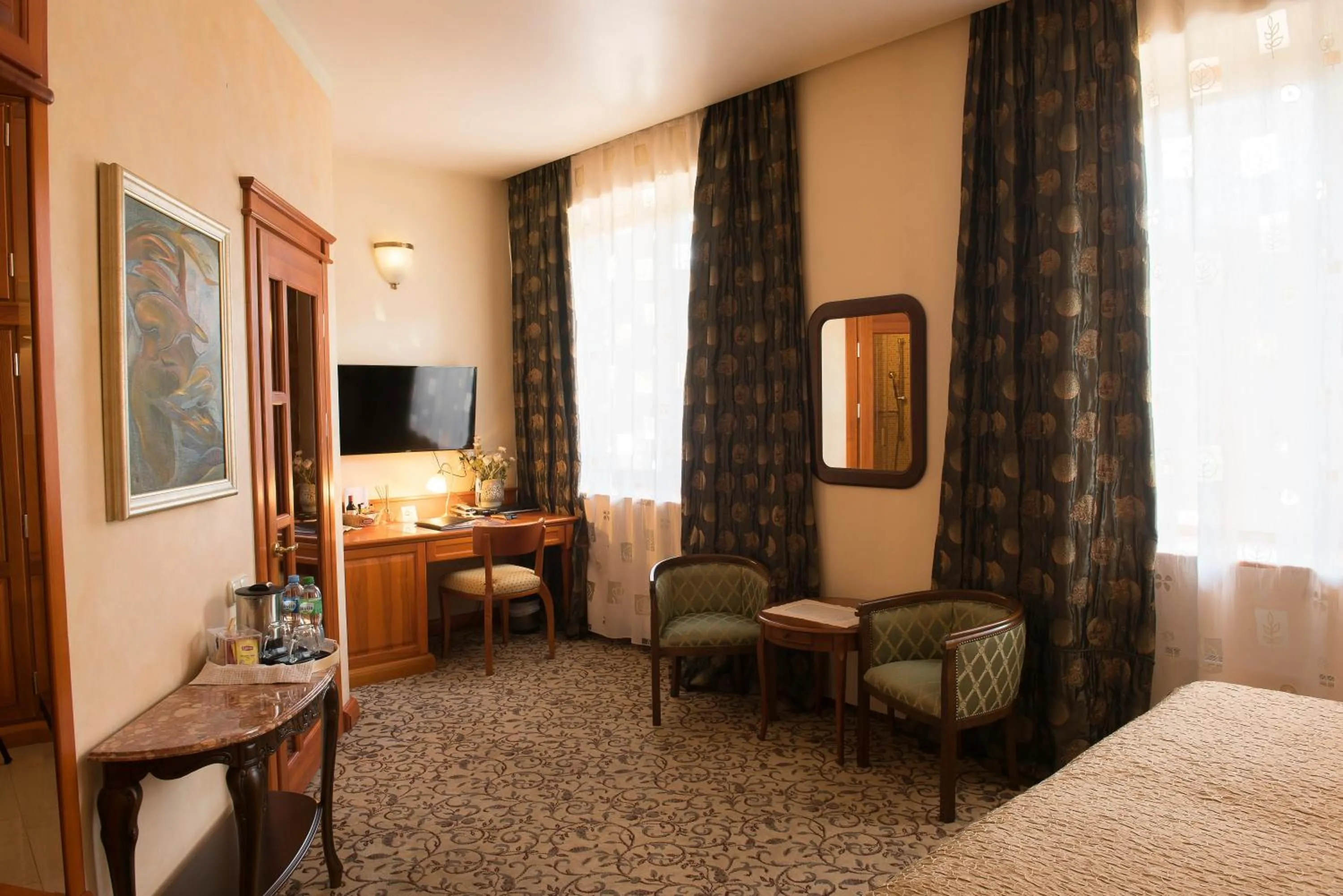 Bed in Pažaislis Park Hotel