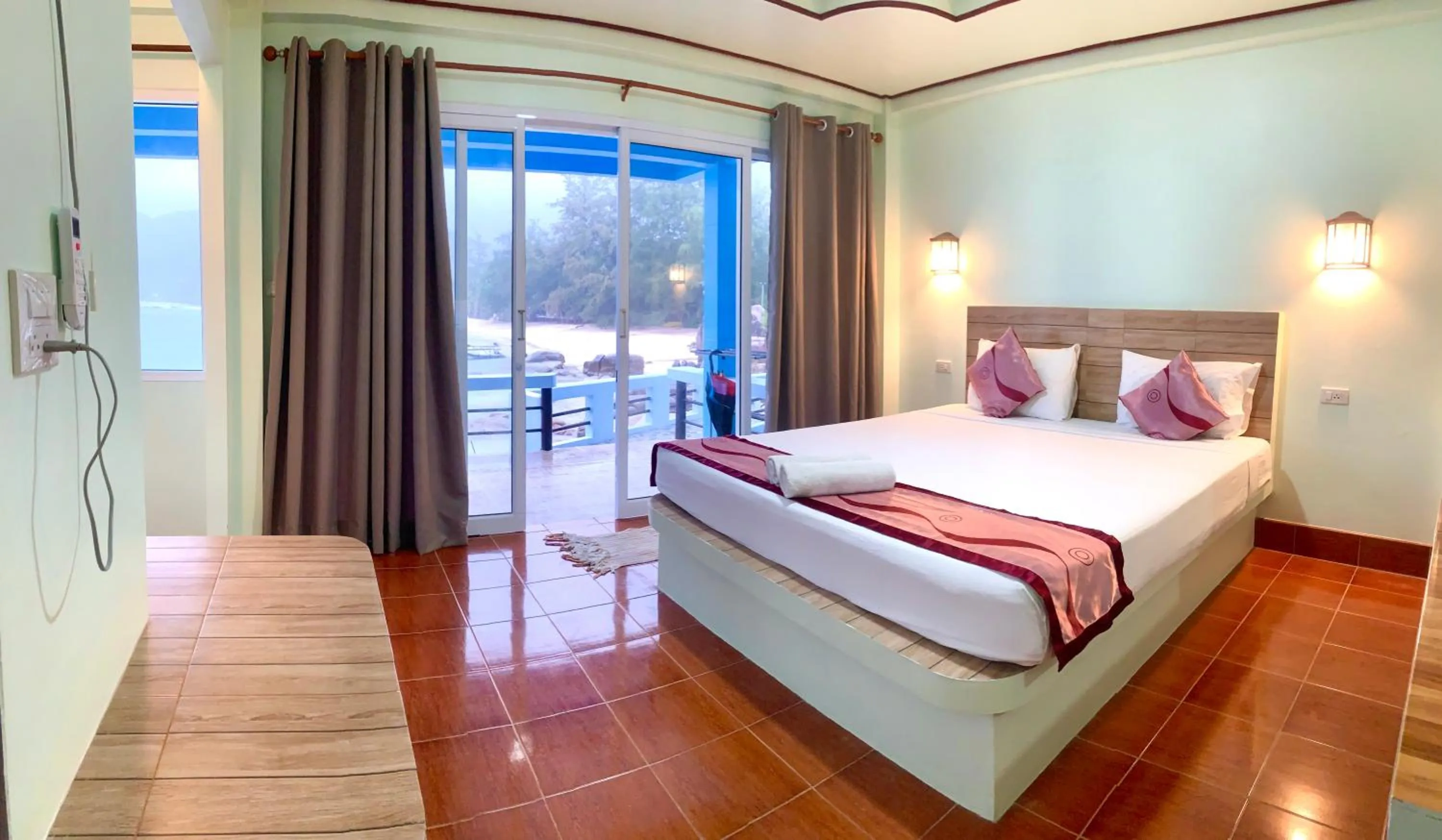 Bed in Ocean View Resort