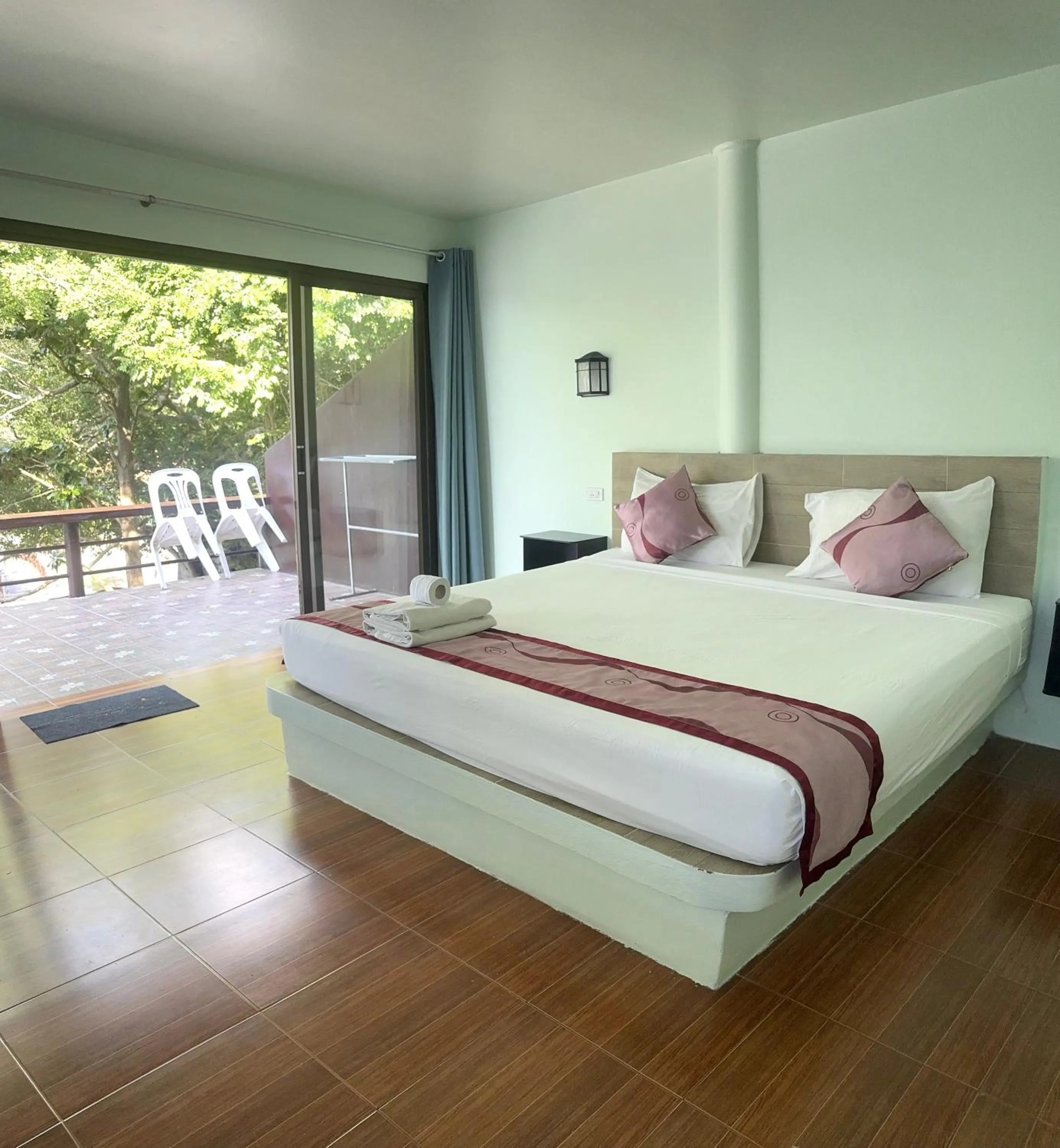 Bed in Ocean View Resort