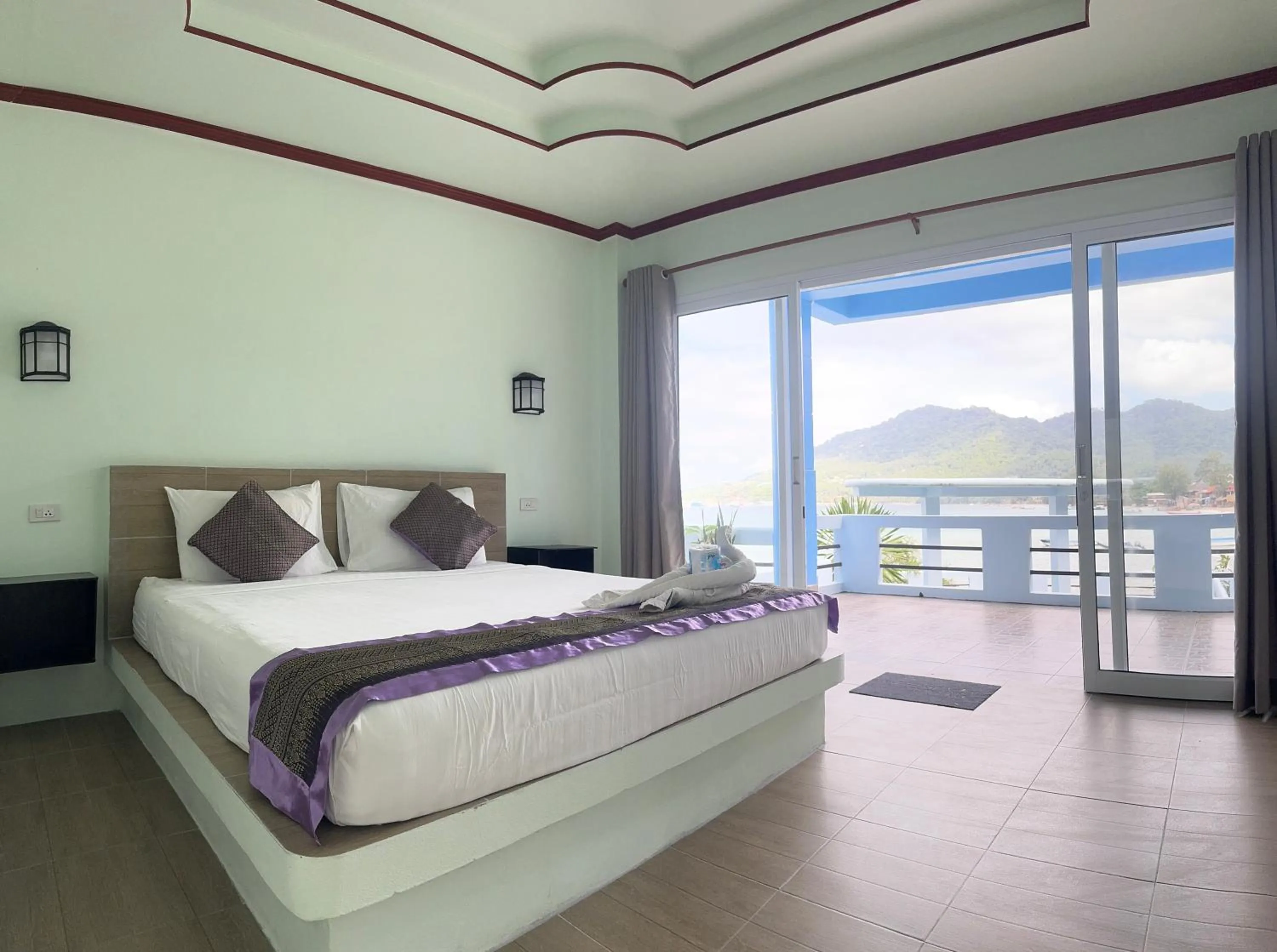Bed in Ocean View Resort