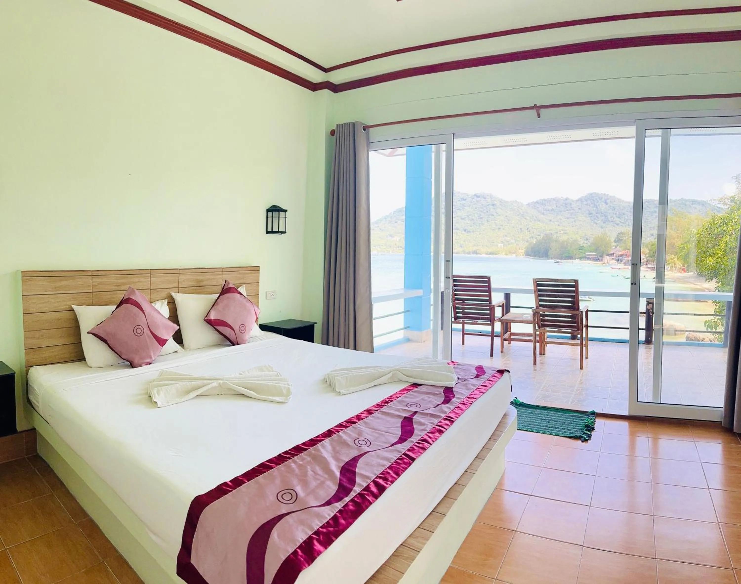 Bed in Ocean View Resort