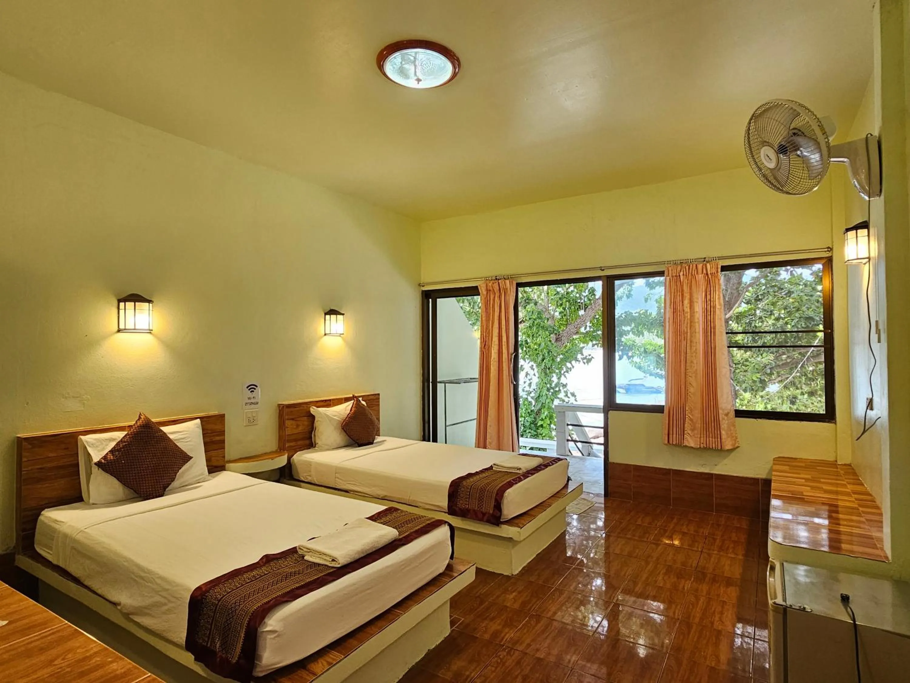 Bed in Ocean View Resort