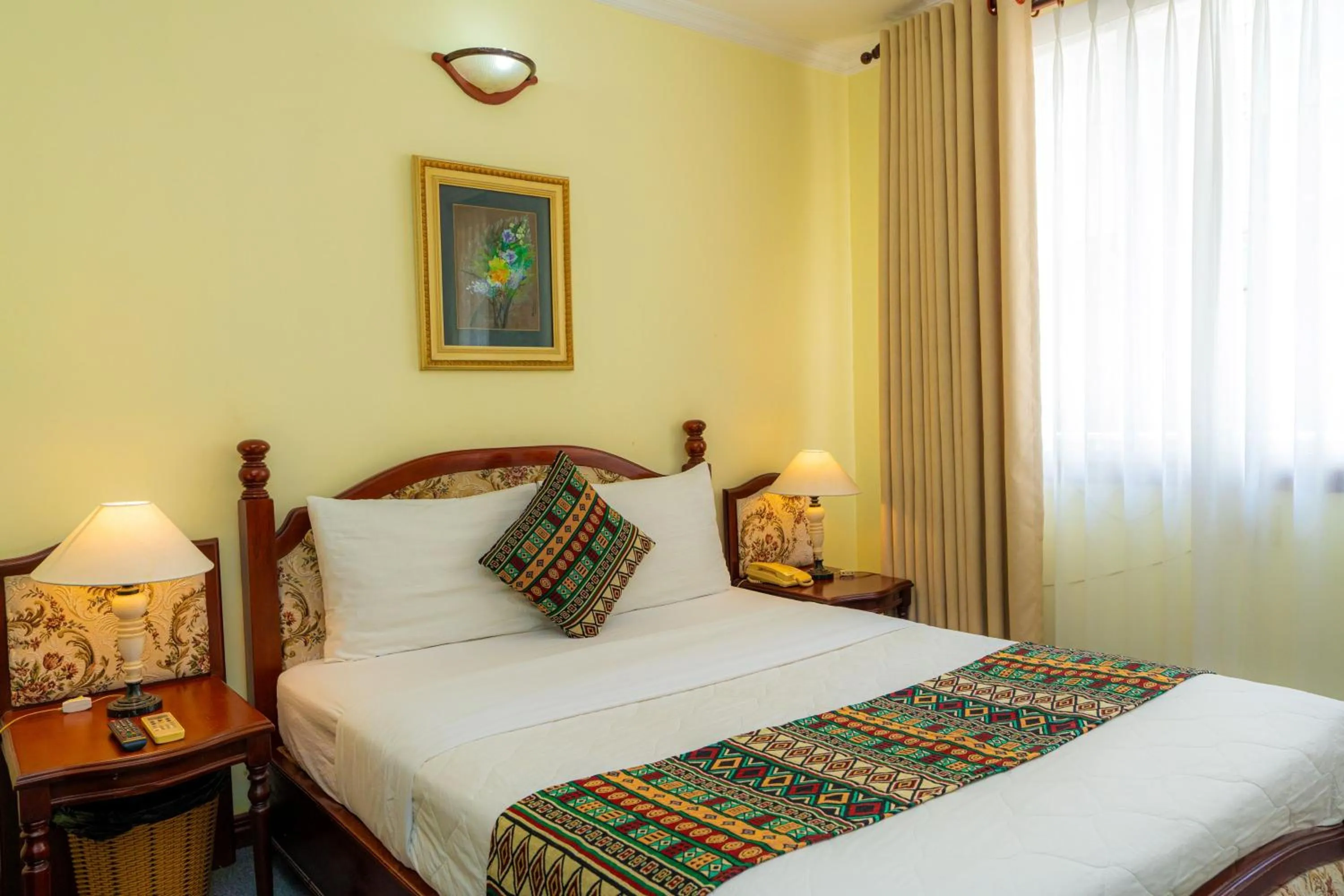 Bed in Hoang Ha Boutique Hotel