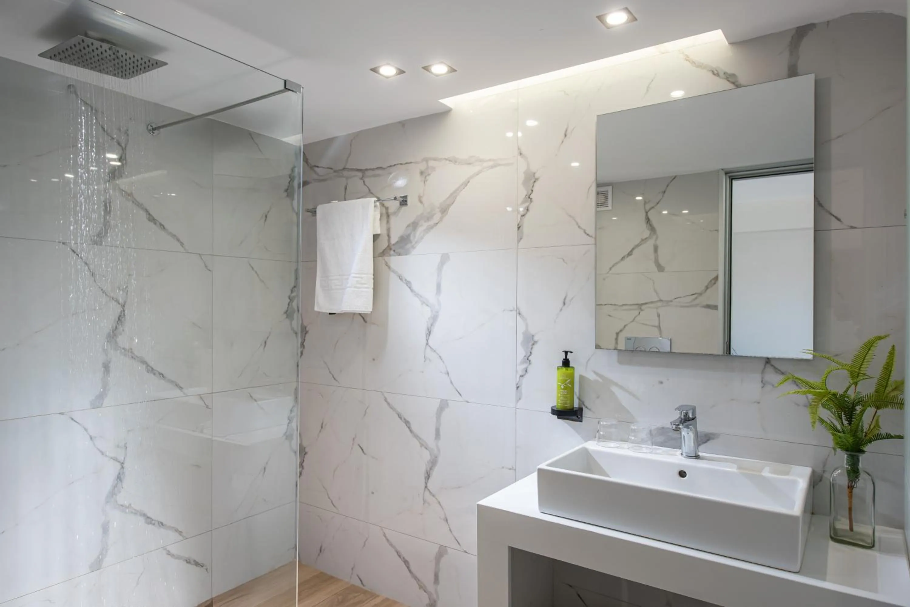 Shower in Alexander House Hotel