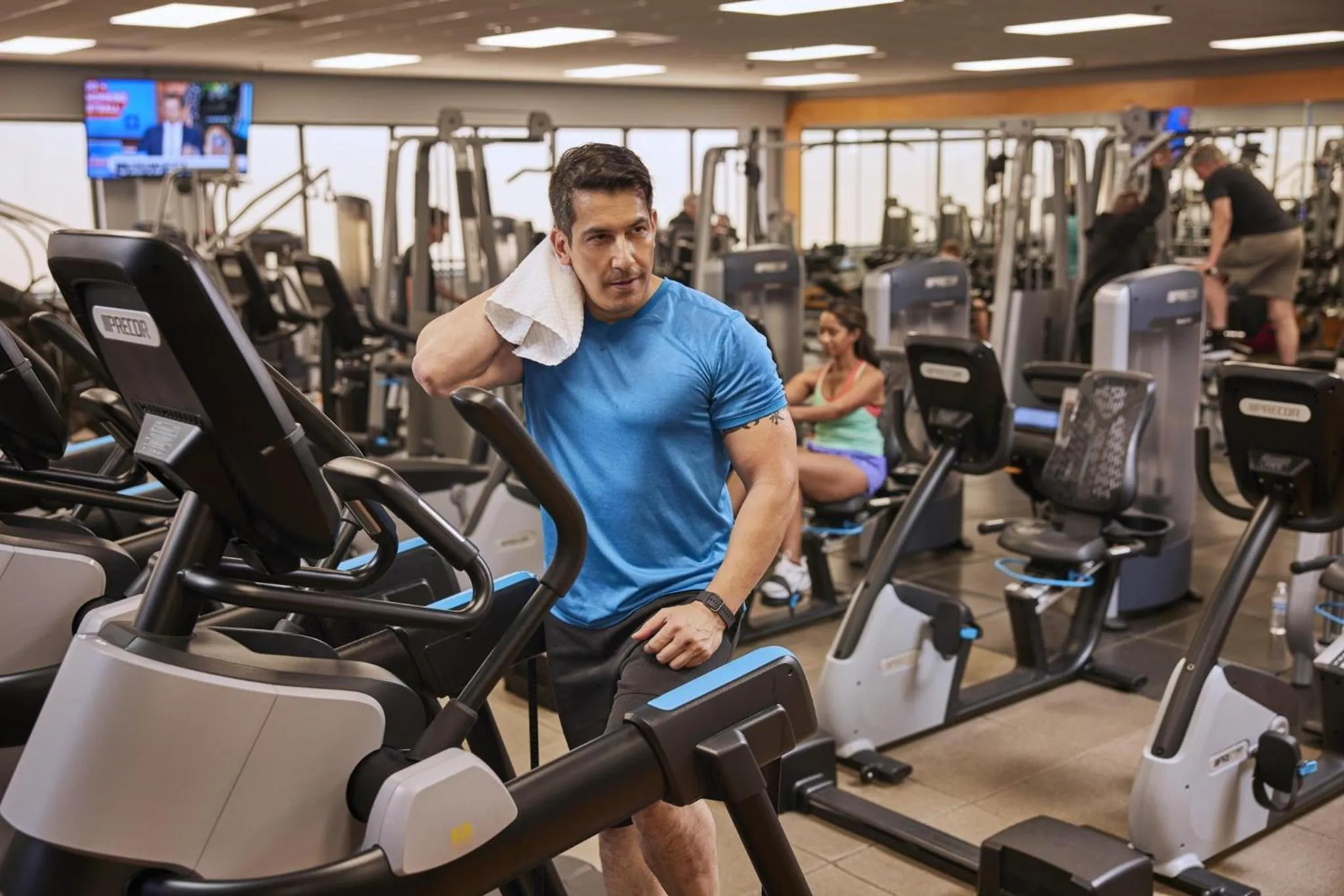 Fitness centre/facilities in Hilton Anatole