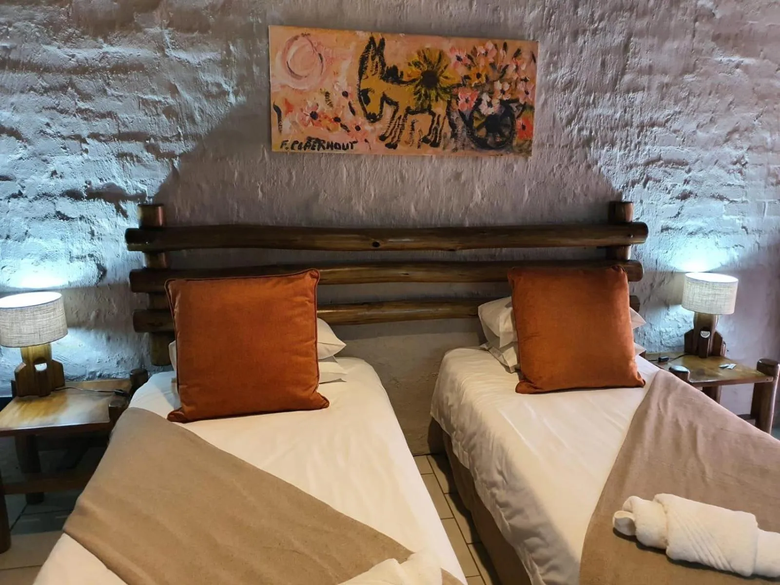 Bed in Bains Lodge - Sustainable Electricity